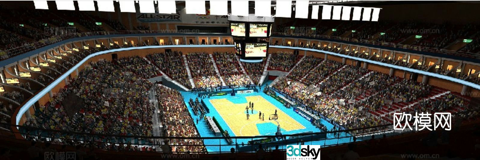 Modern Gymnasium Basketball Stadium 3D model