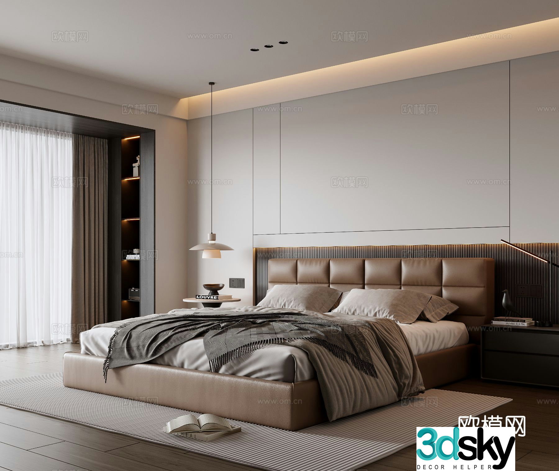 Italian bedroom master bedroom 3d model