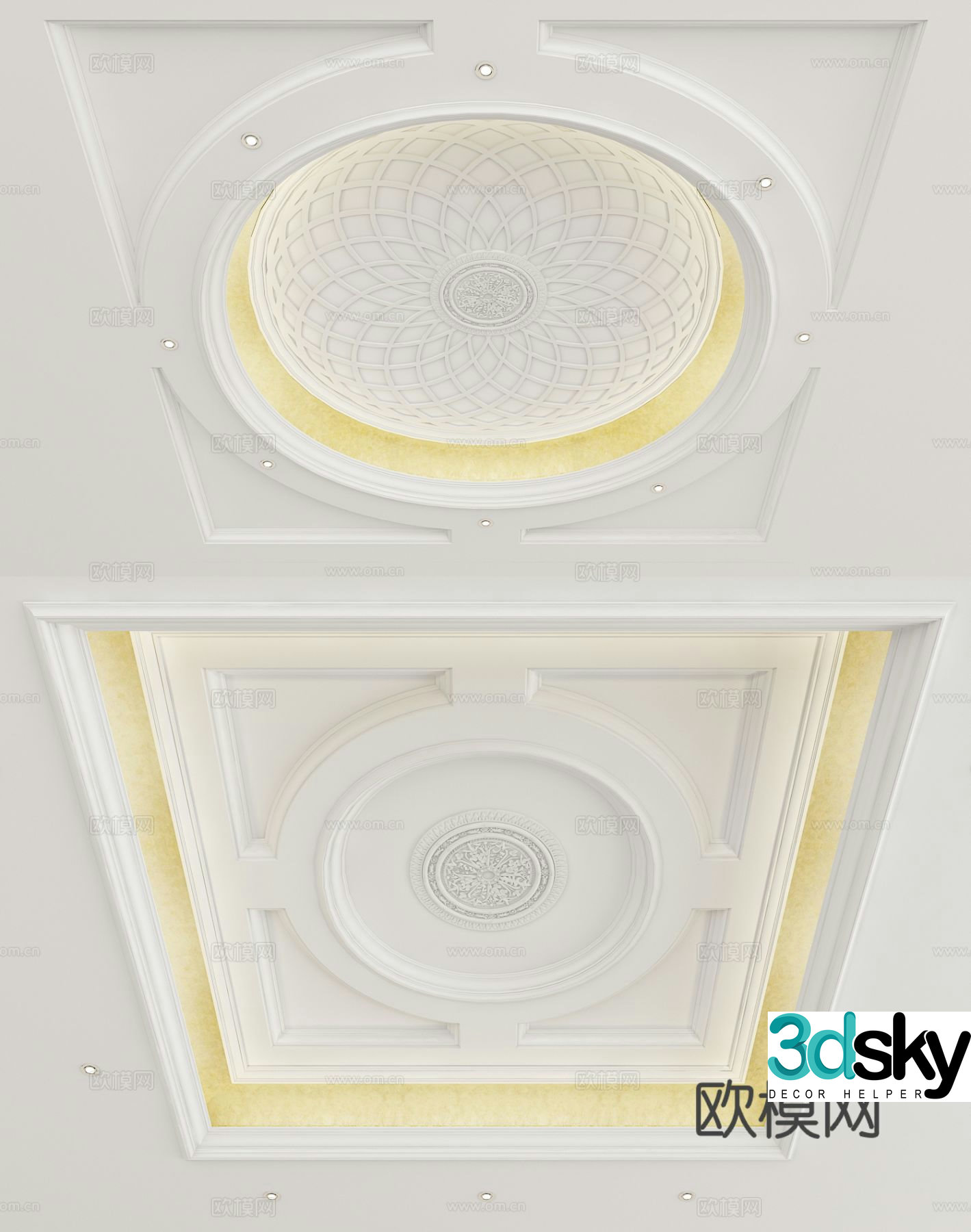 European style ceiling 3D model