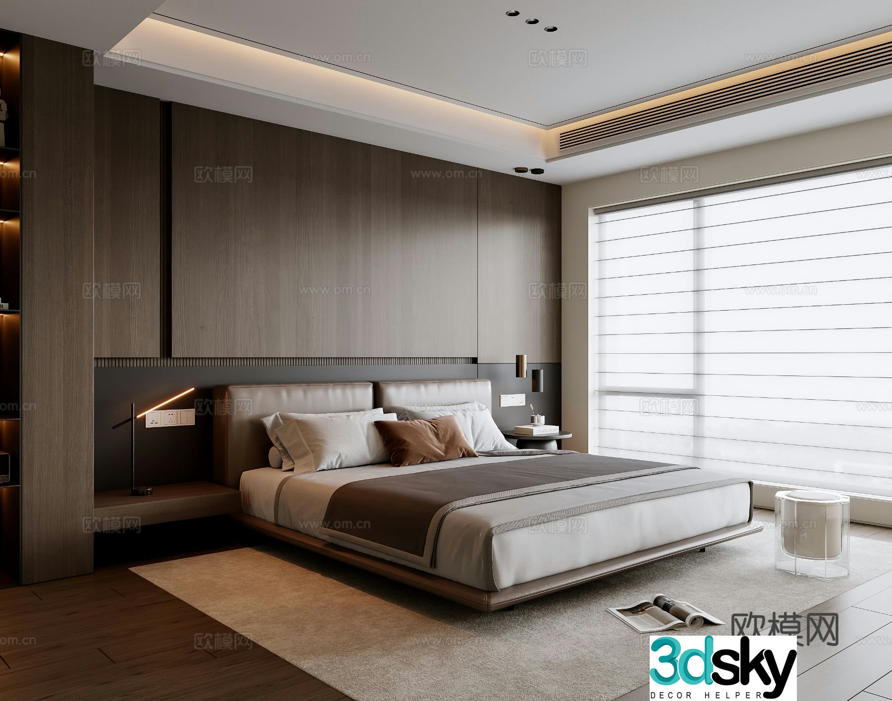 Italian bedroom master bedroom 3d model