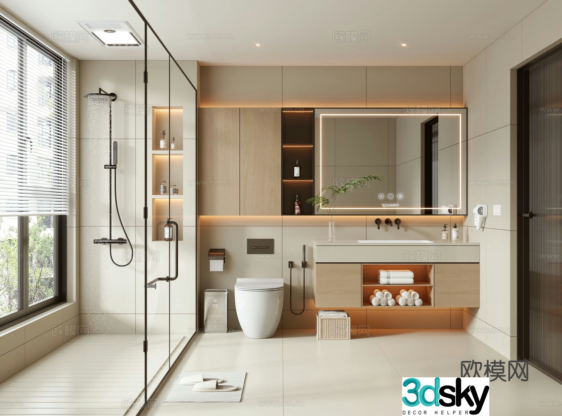 Modern bathroom bathroom 3d model