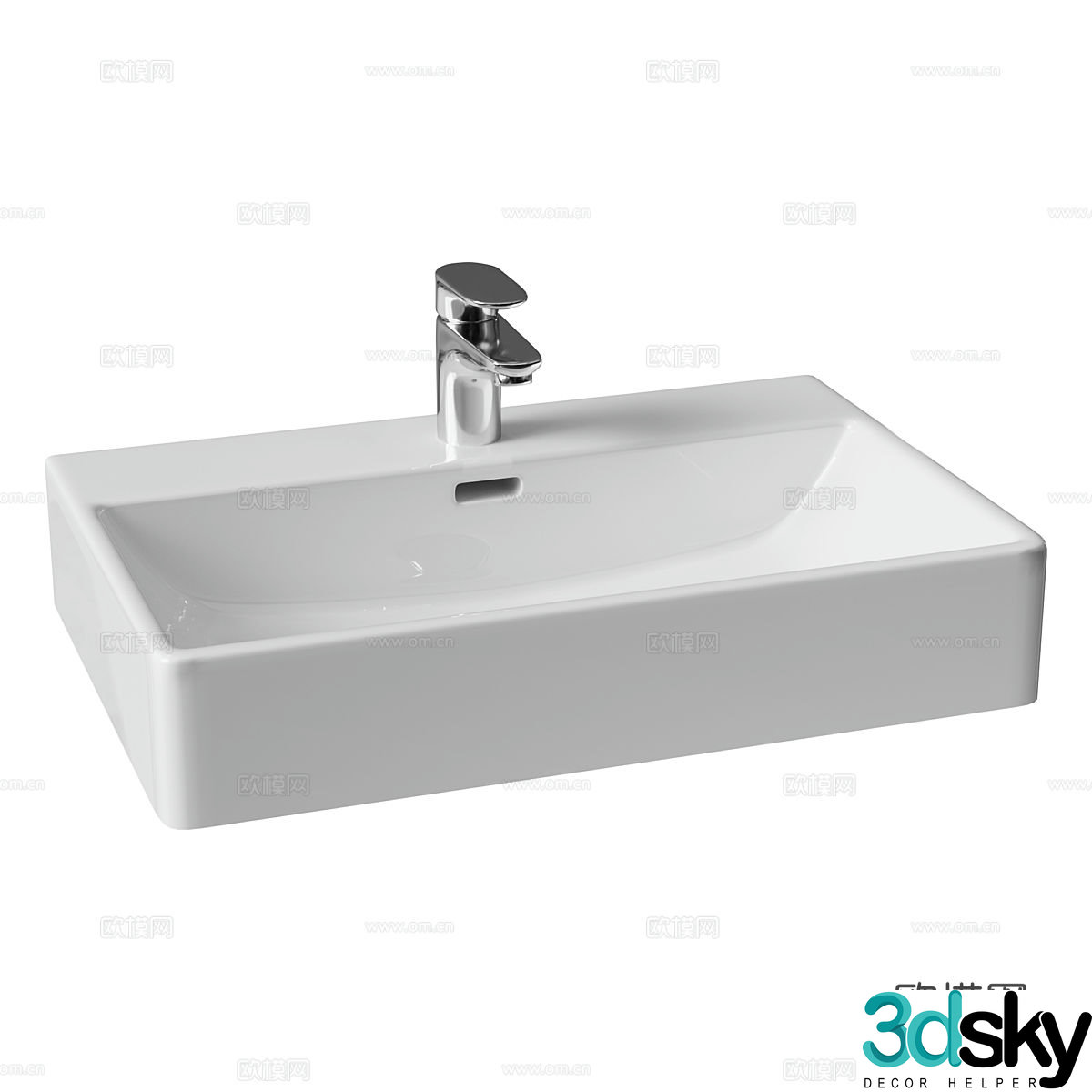 Modern ceramic washbasin washbasin 3d model