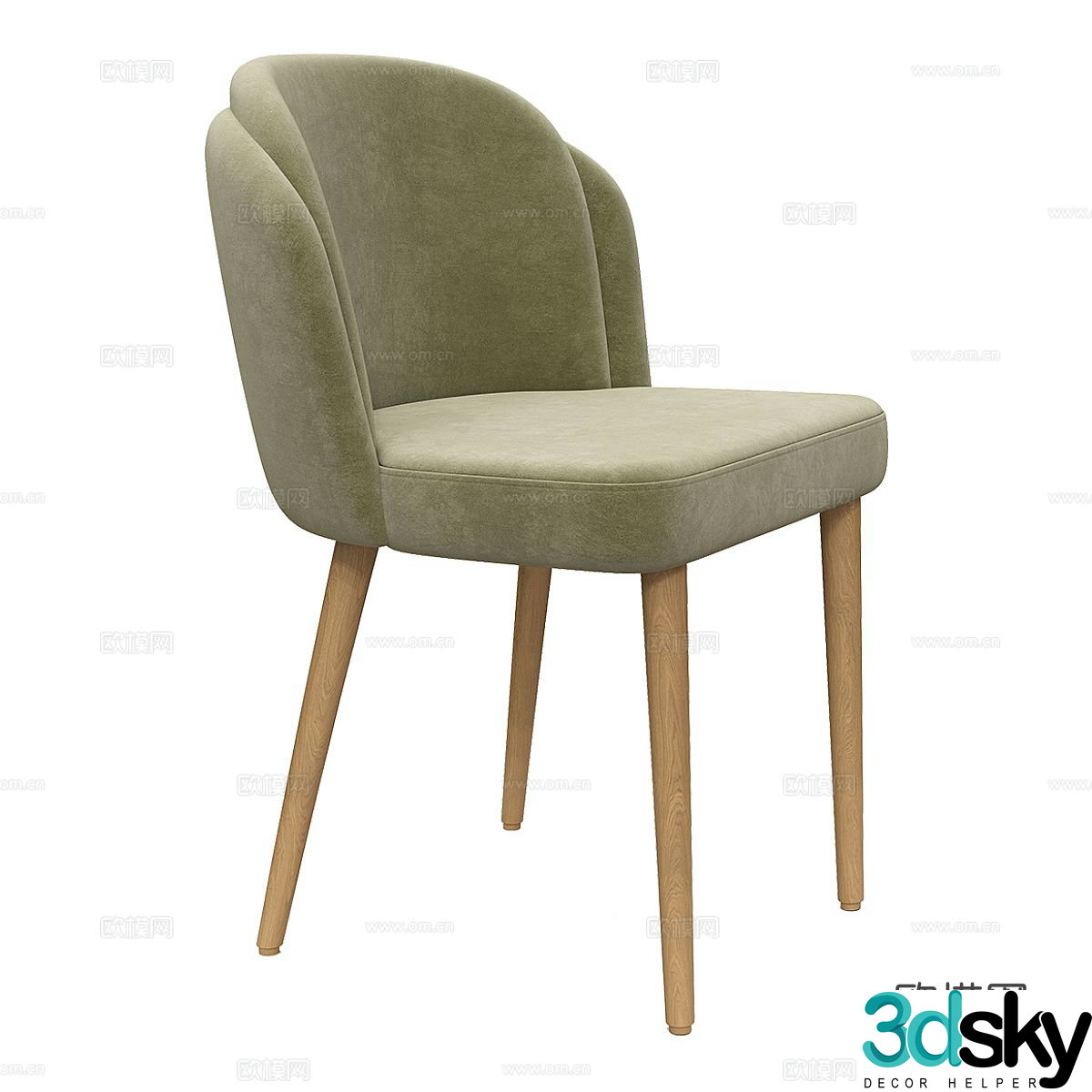 Nordic simple bar chair bar chair chair chair stool 3d model