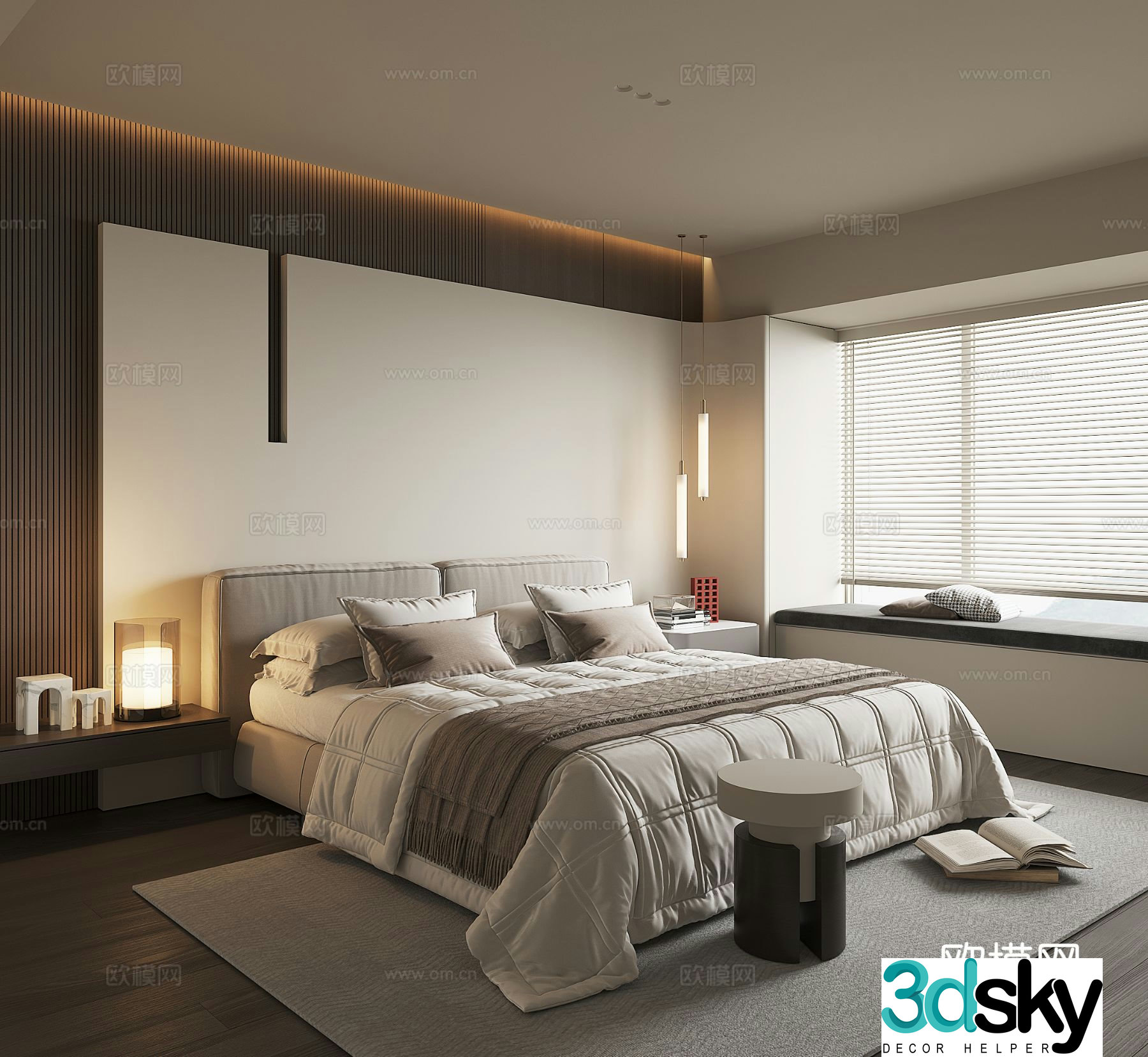 Modern home bedroom 3d model