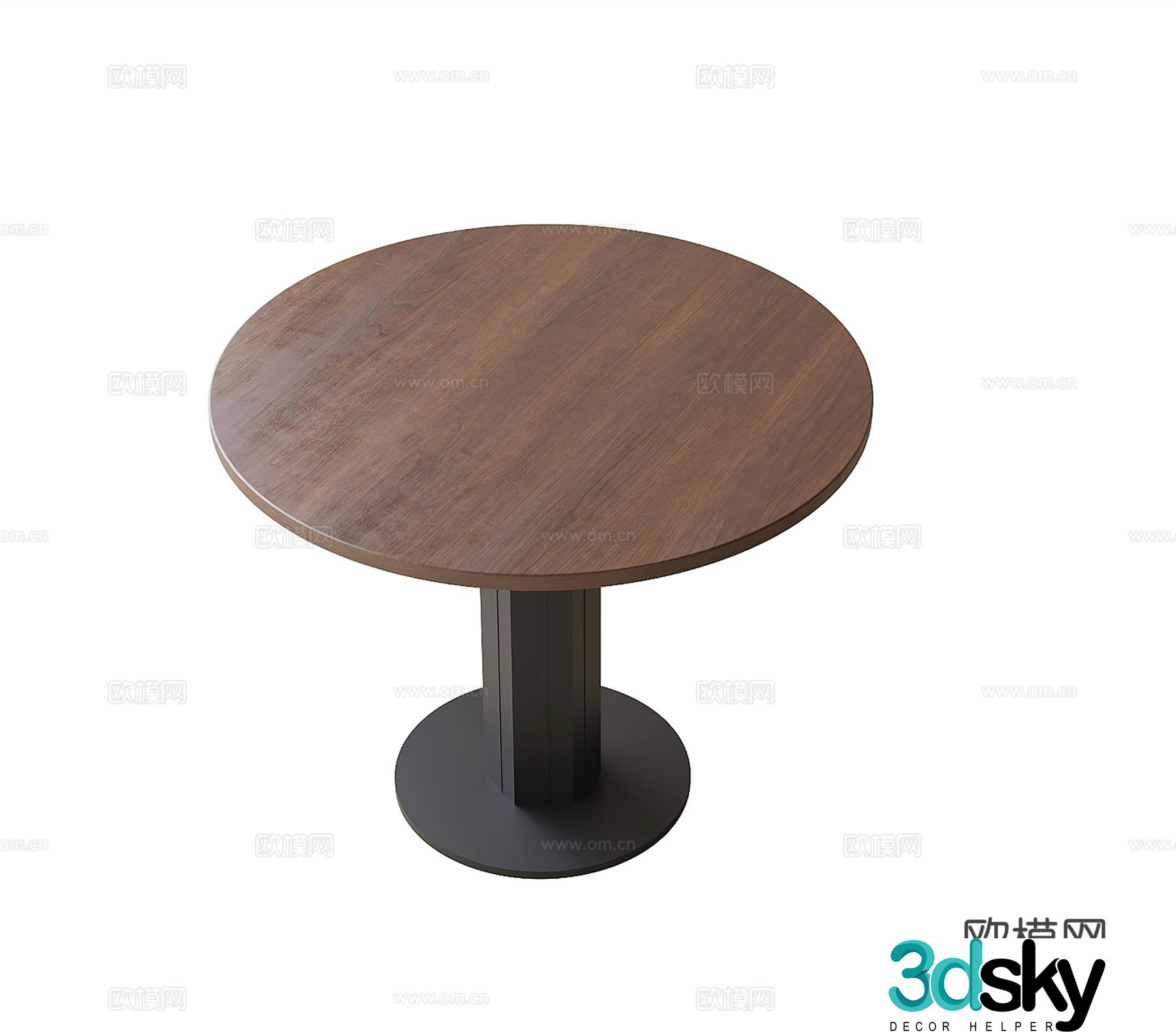 Modern coffee table small round table round dining table 3d model