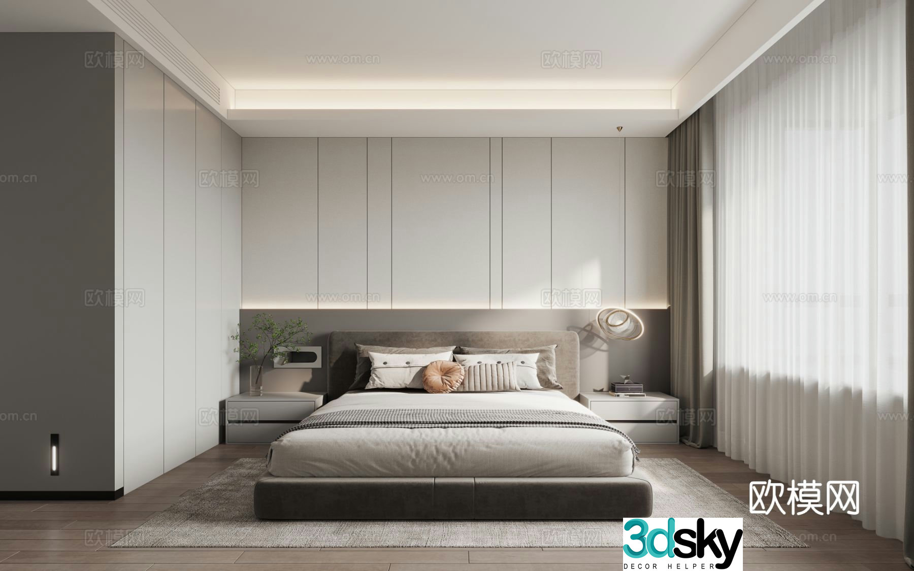 Modern bedroom Master bedroom Master room 3d model