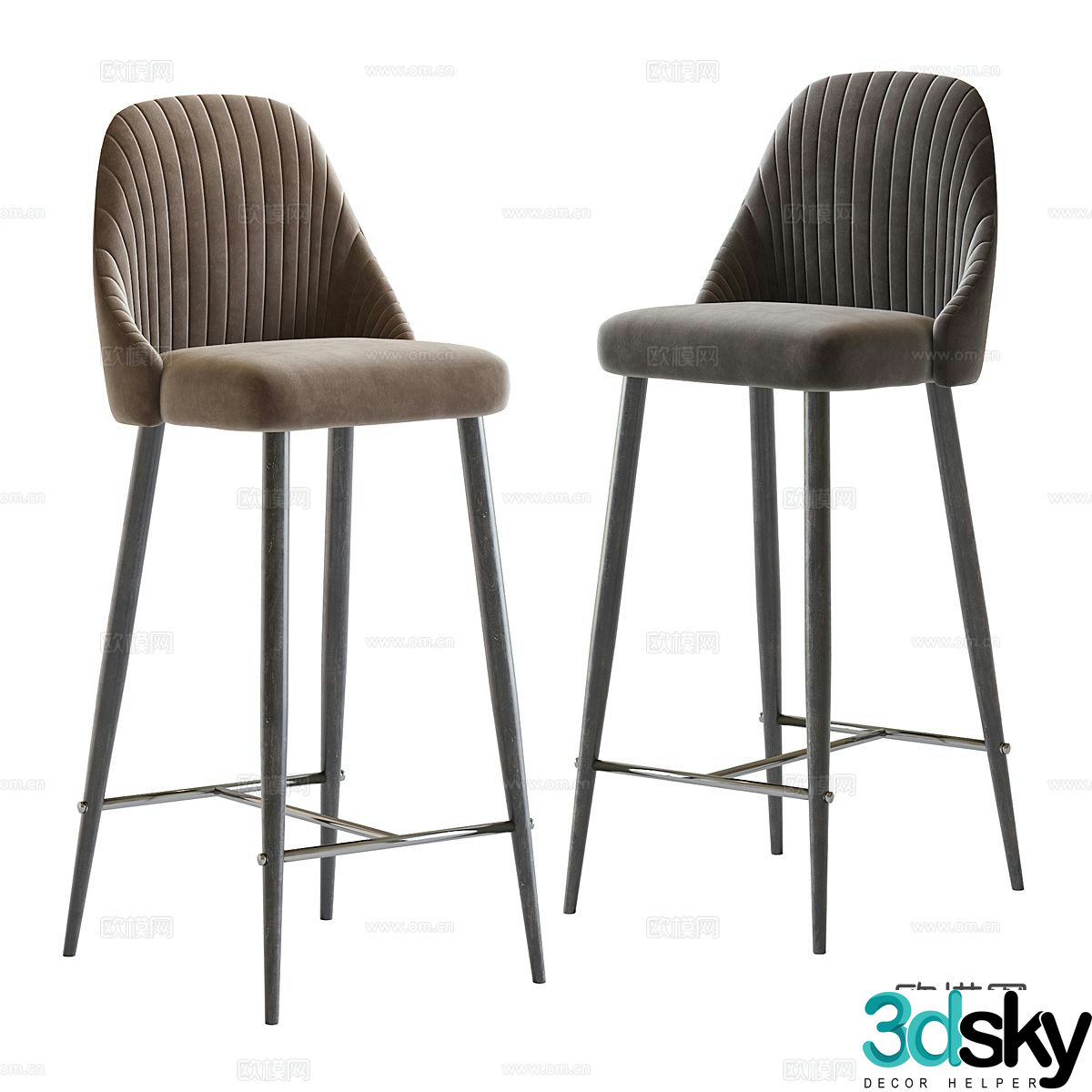Modern Deephouse Bary Bar Chair 3D Model