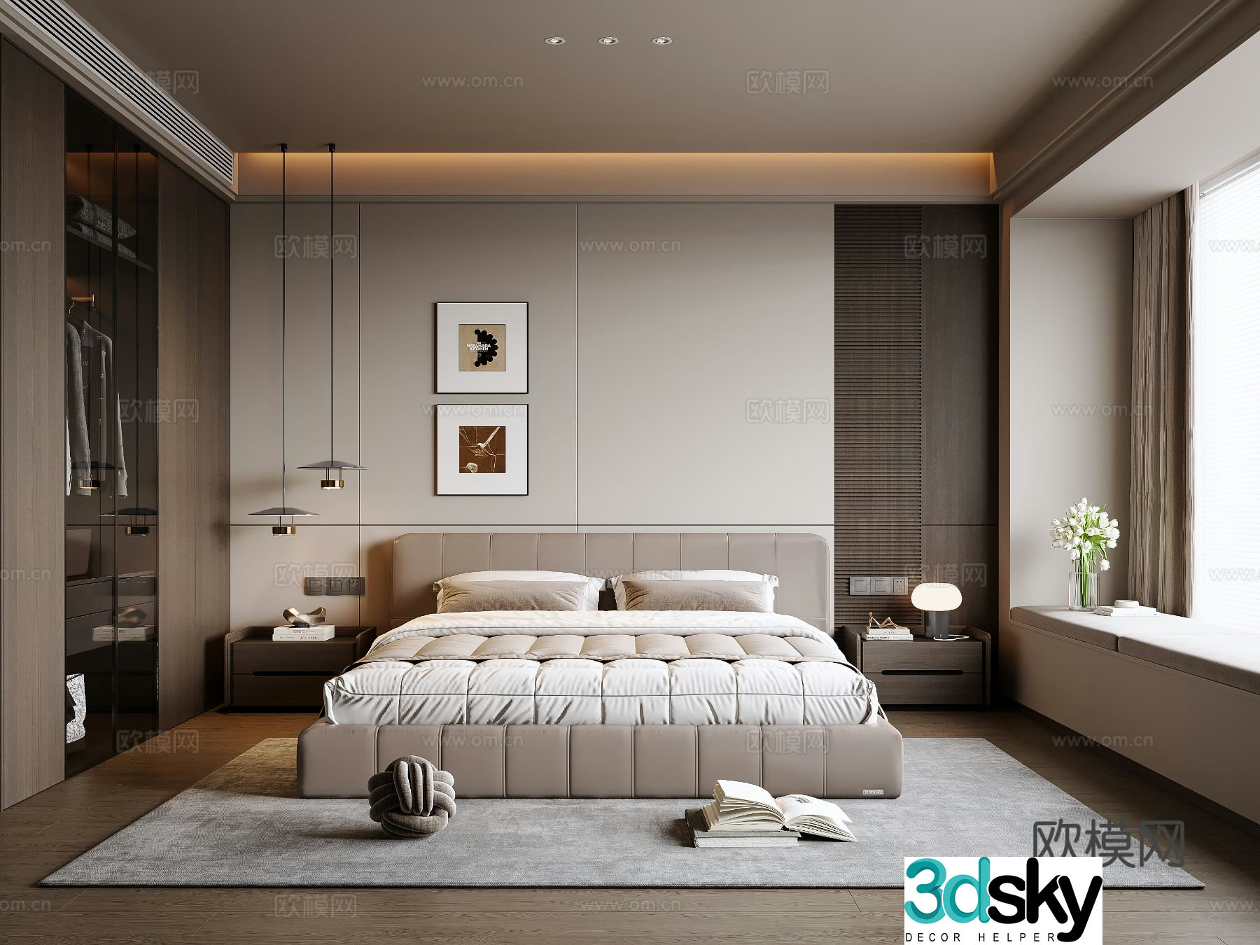 Italian home bedroom 3d model