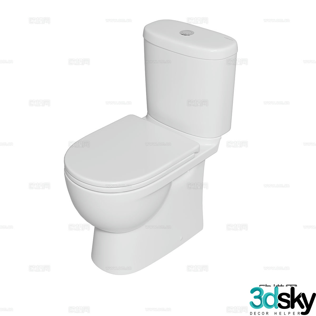 Smart toilet wall-mounted toilet household toilet toilet 3D model