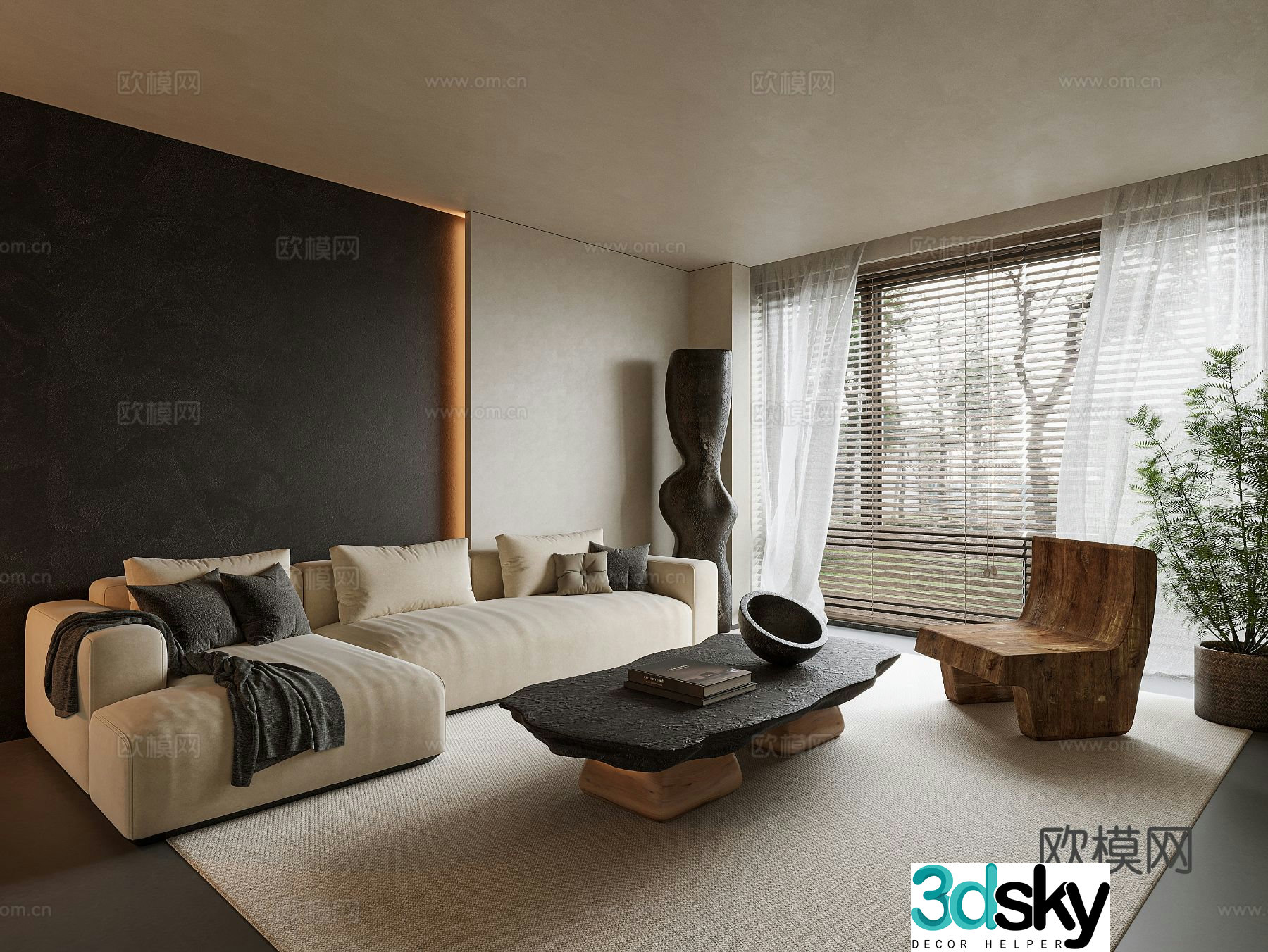 Wasabi Living Room 3D Model