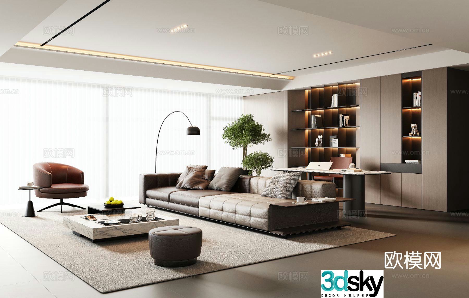 Italian living room 3d model