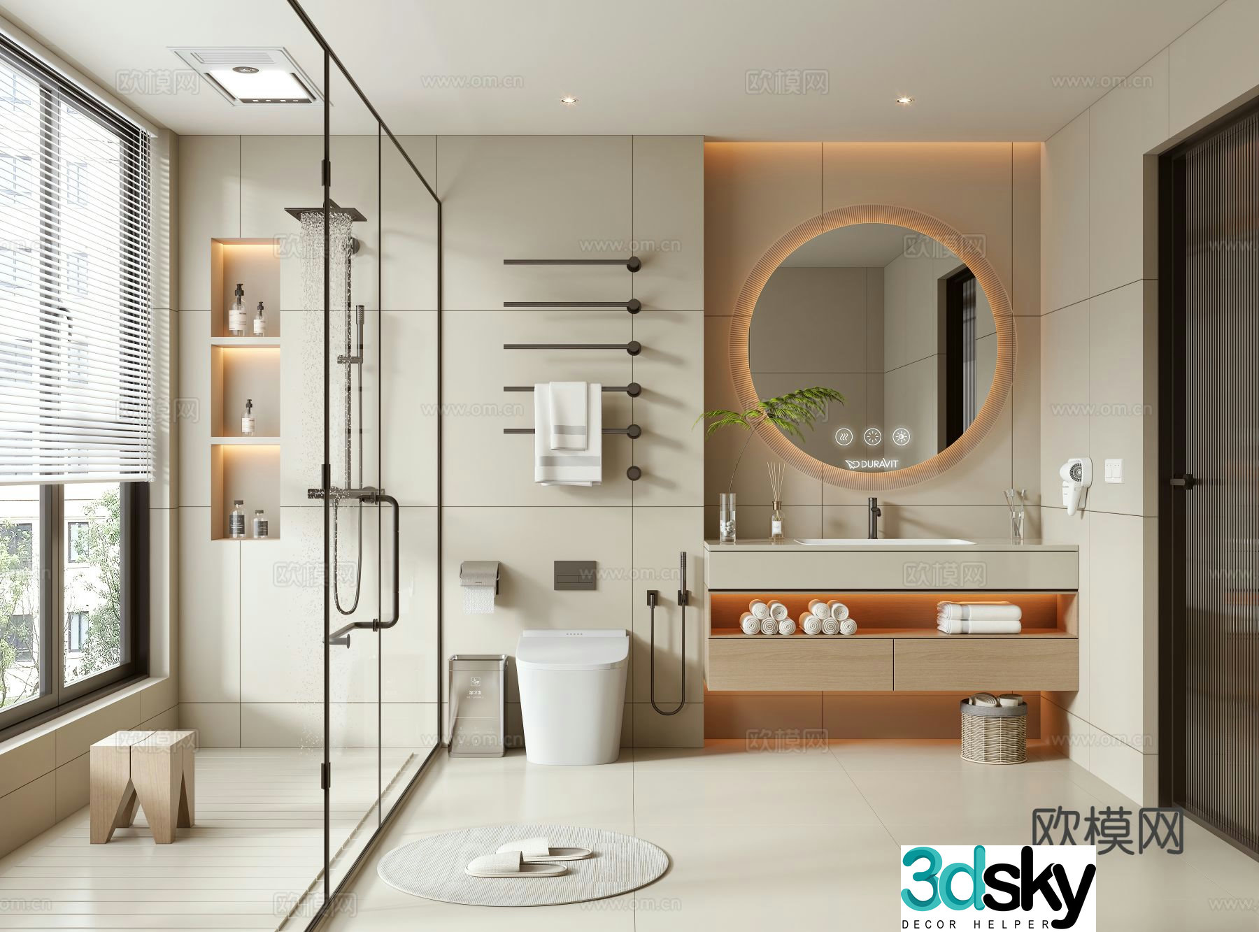 Modern bathroom bathroom 3d model