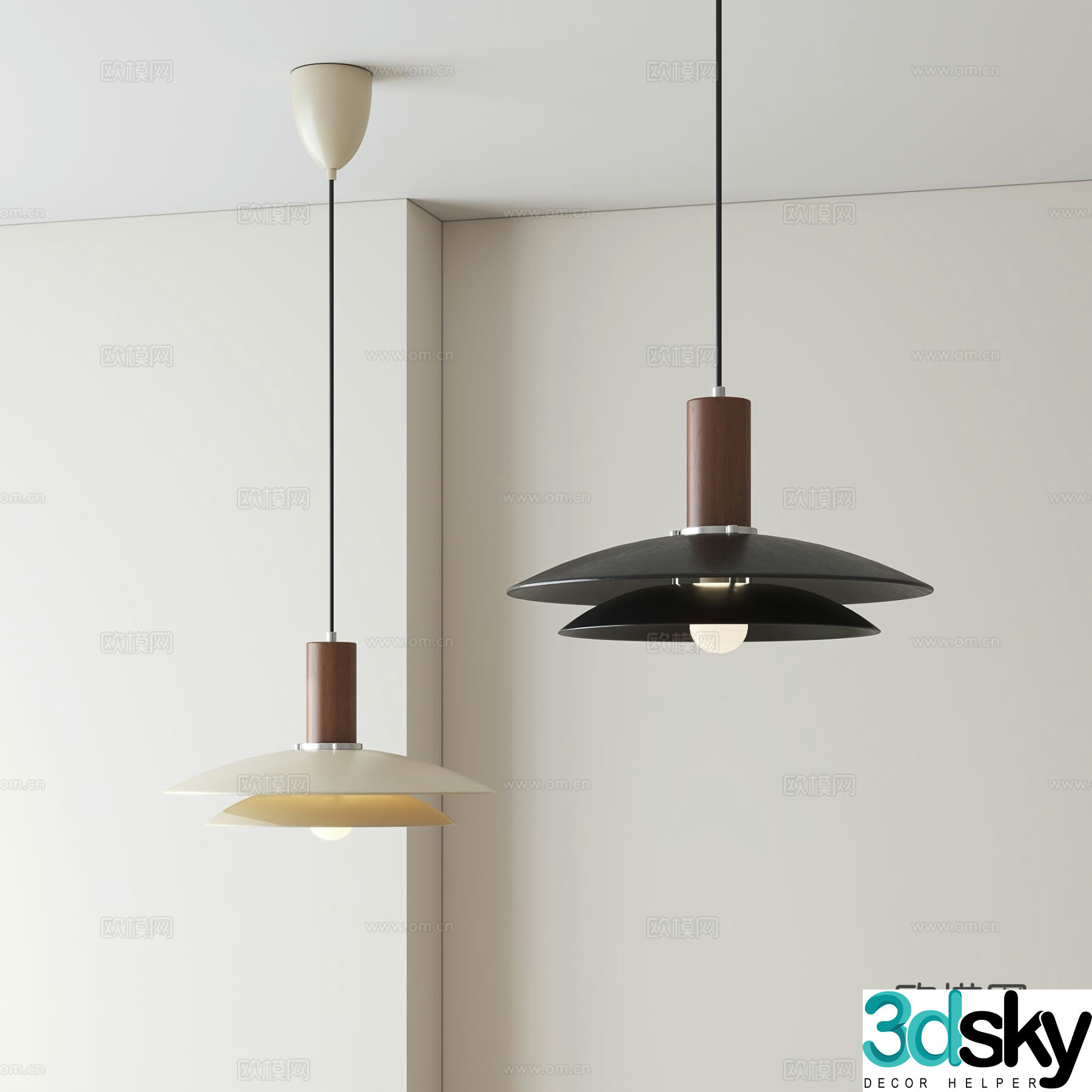 Modern UFO Restaurant Chandelier 3d Model