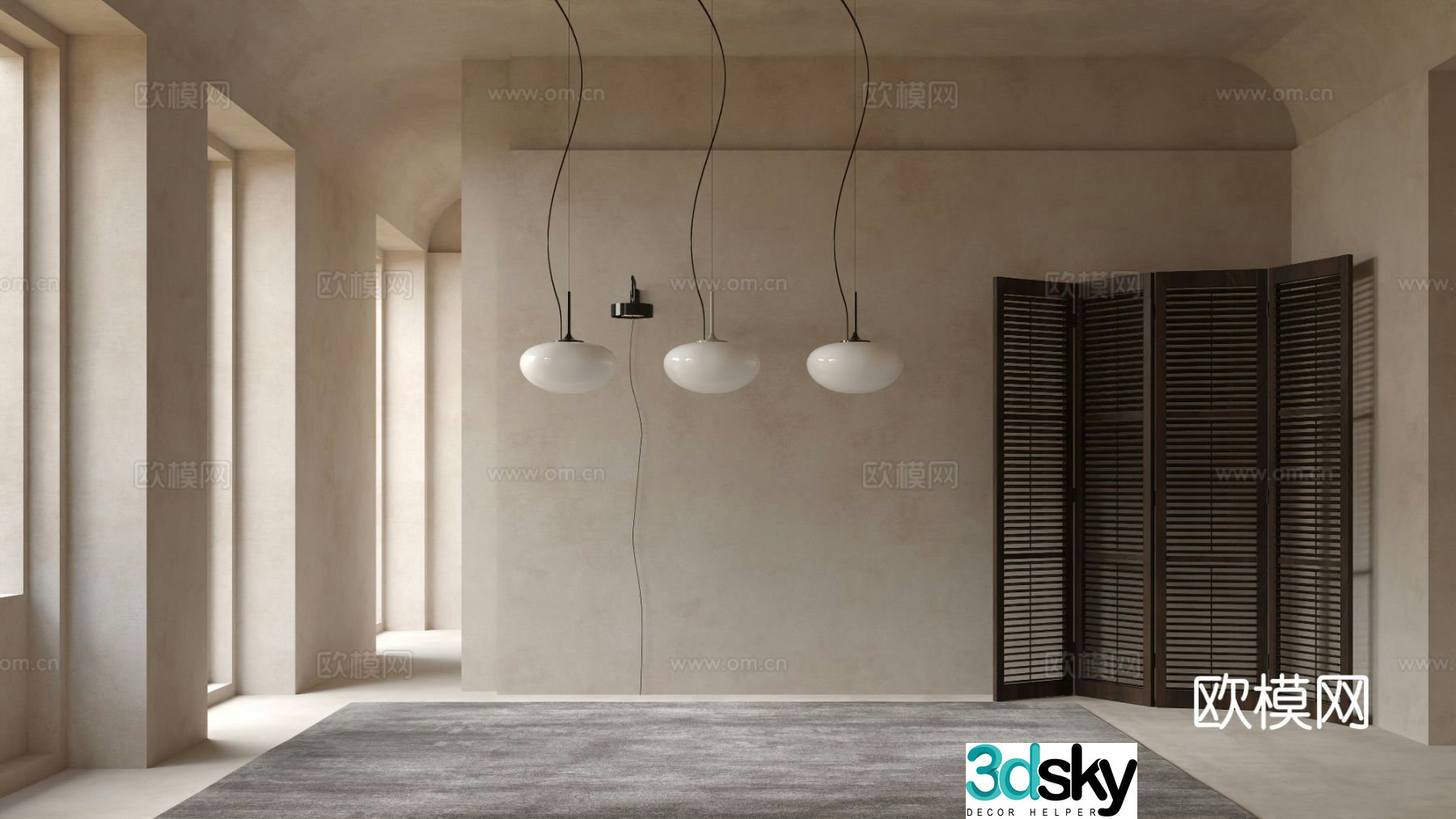 GUBI modern chandelier 3d model