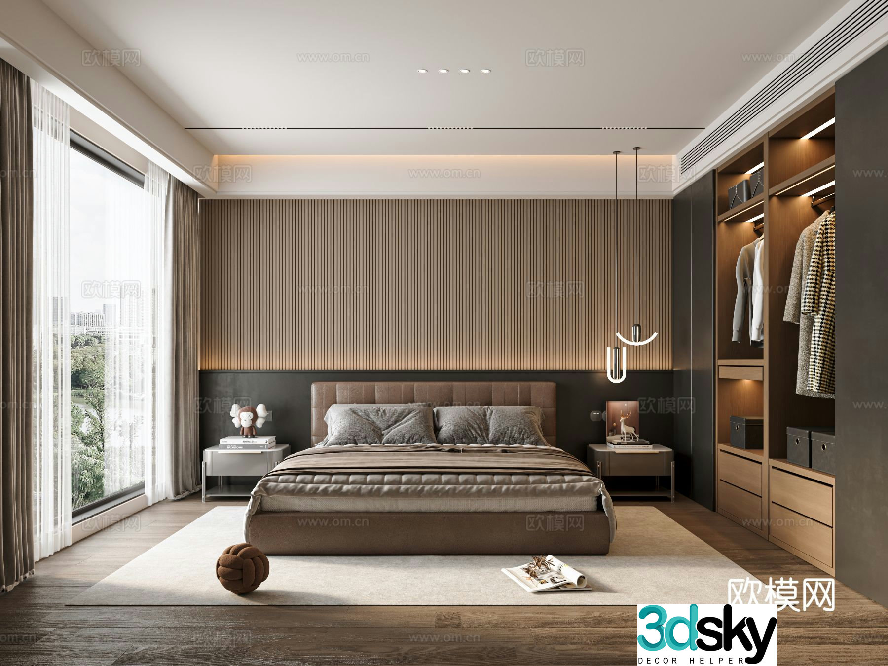 Italian home bedroom 3d model