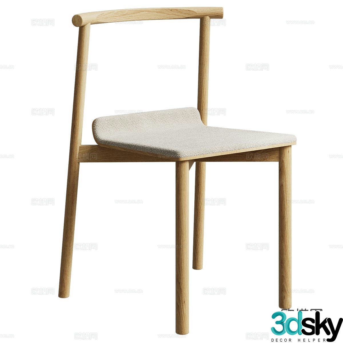 New Chinese Wox single chair 3d model