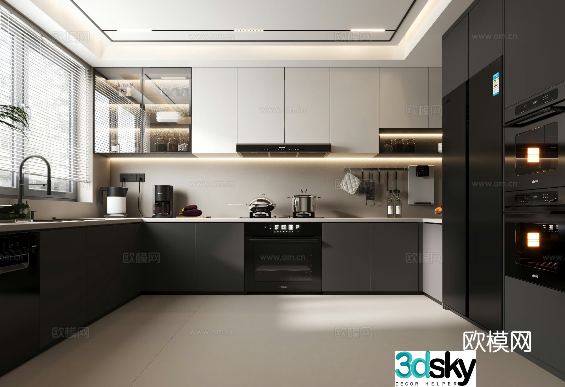 Modern kitchen 3d model