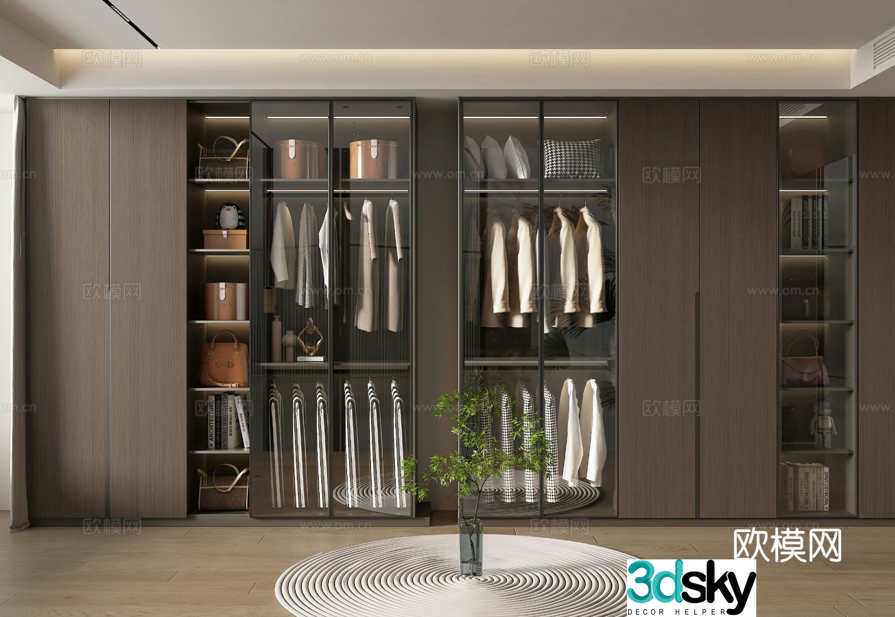 Modern home cloakroom 3d model