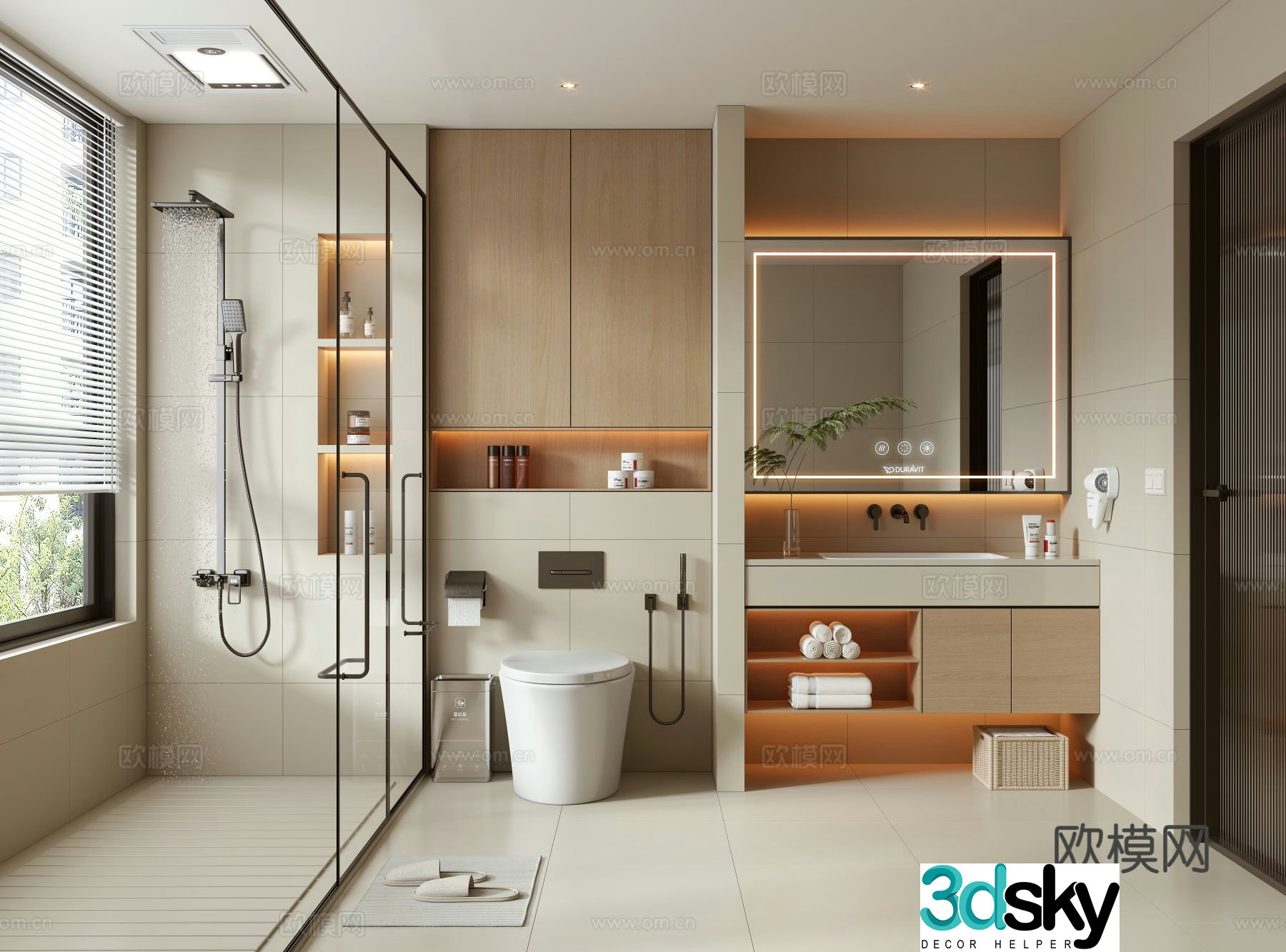 Modern bathroom bathroom 3d model