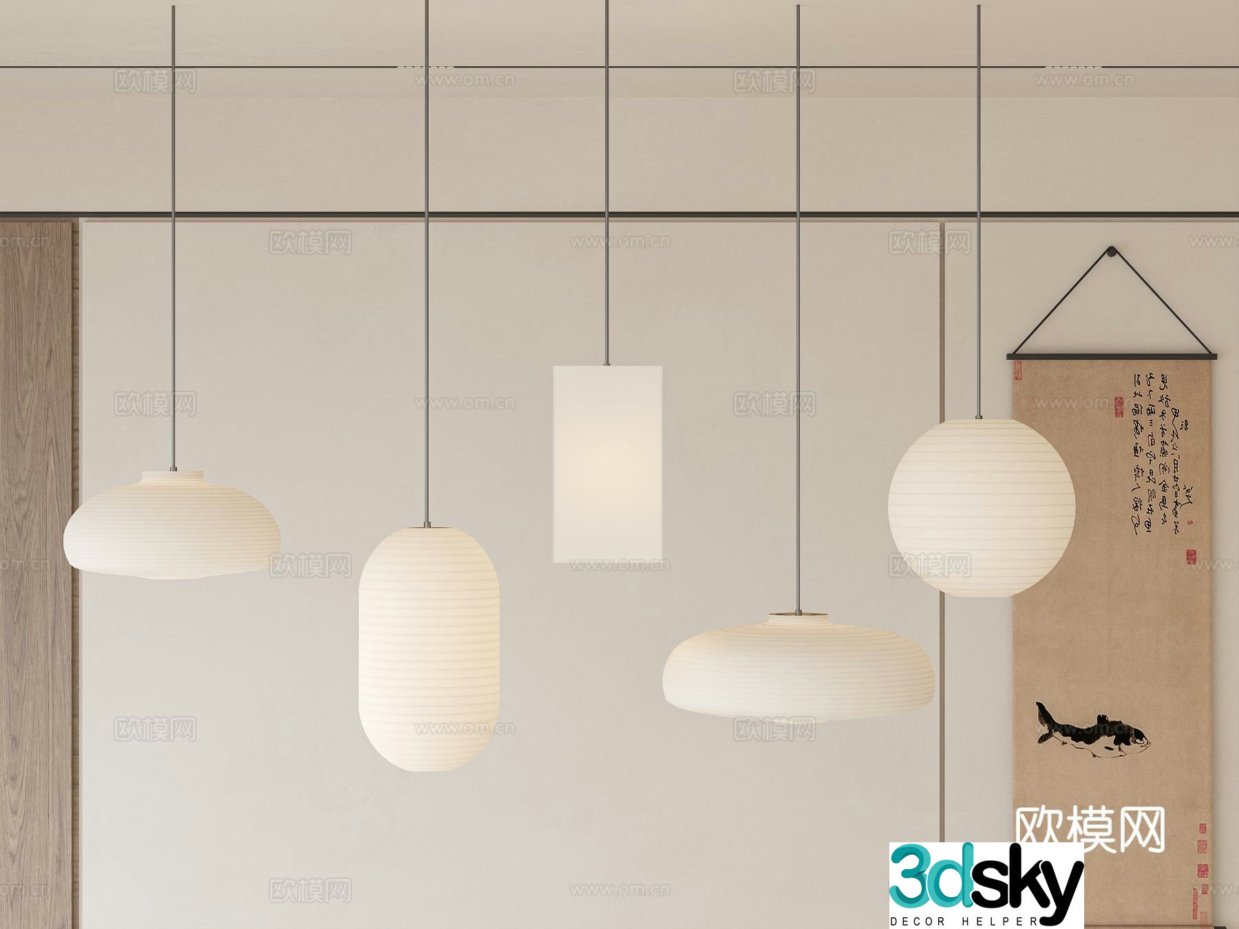 New Chinese chandeliers decorative chandeliers Lantern chandeliers Chinese retro chandeliers medieval chandeliers 3D model