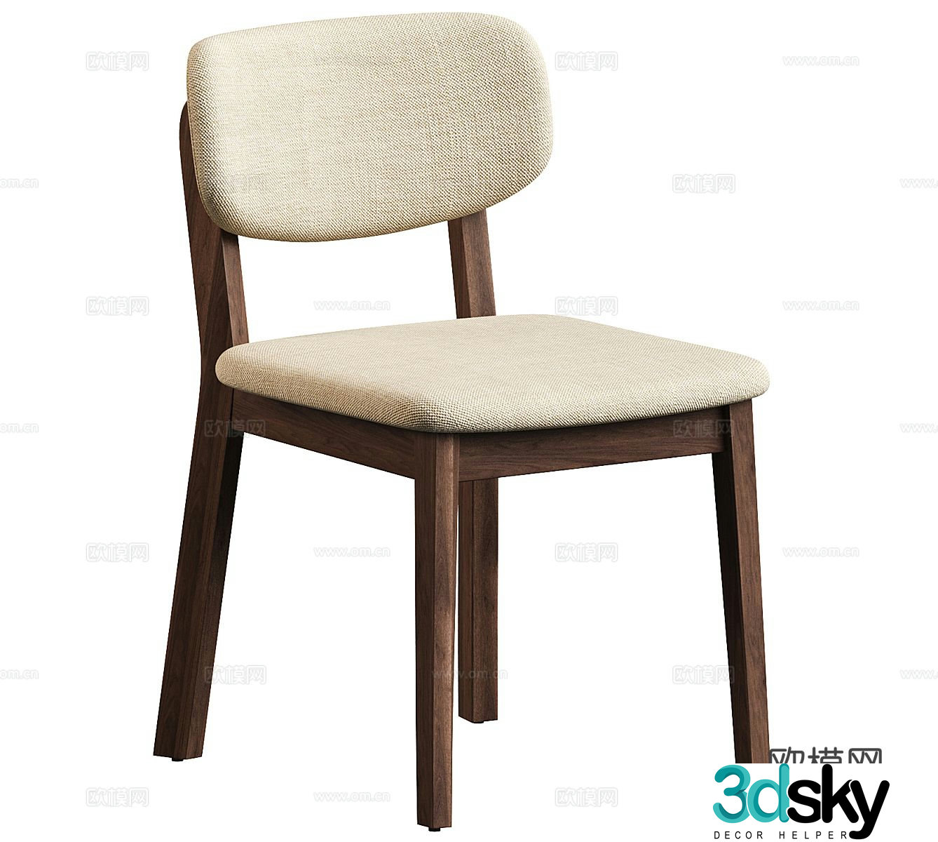 Wasabi single chair Wasabi single chair Medium-old single chair Medium-old dining chair Leather dining chair Single chair 3D model