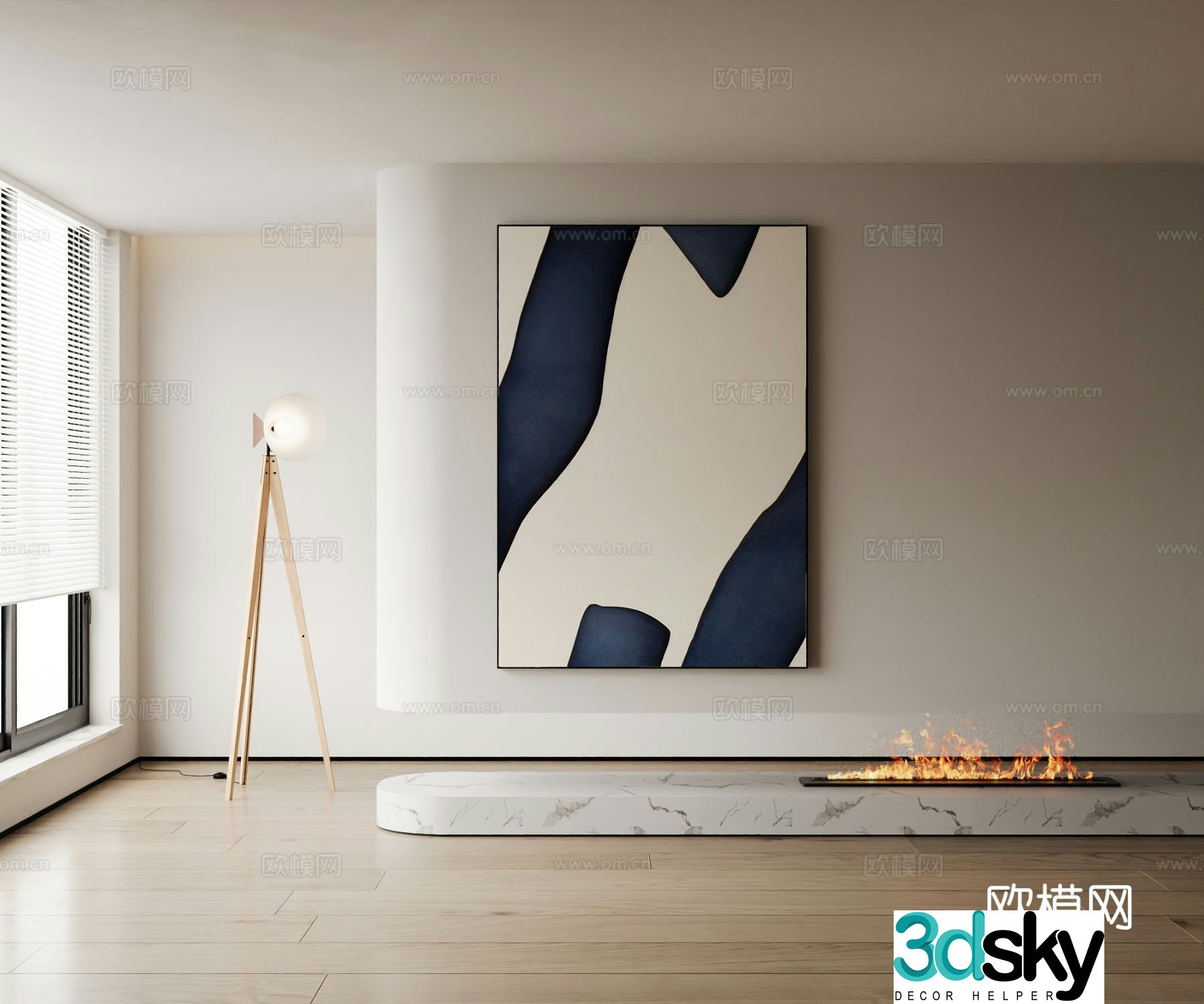 Modern decorative painting 3d model