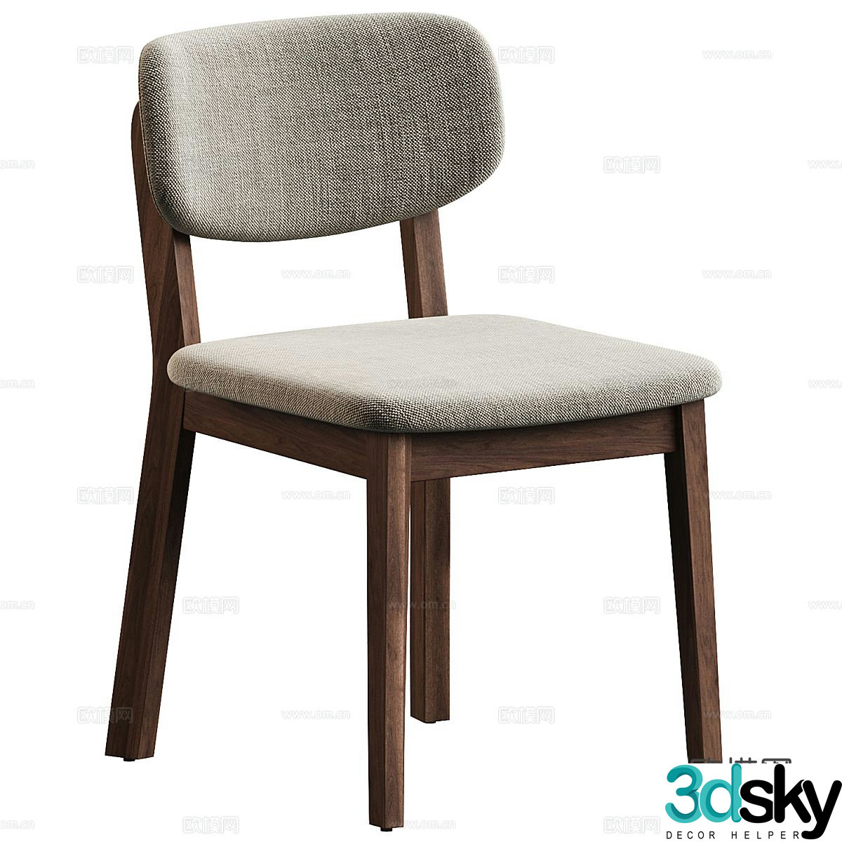 Wasabi single chair Wasabi single chair Medium-old single chair Medium-old dining chair Leather dining chair Single chair 3D model
