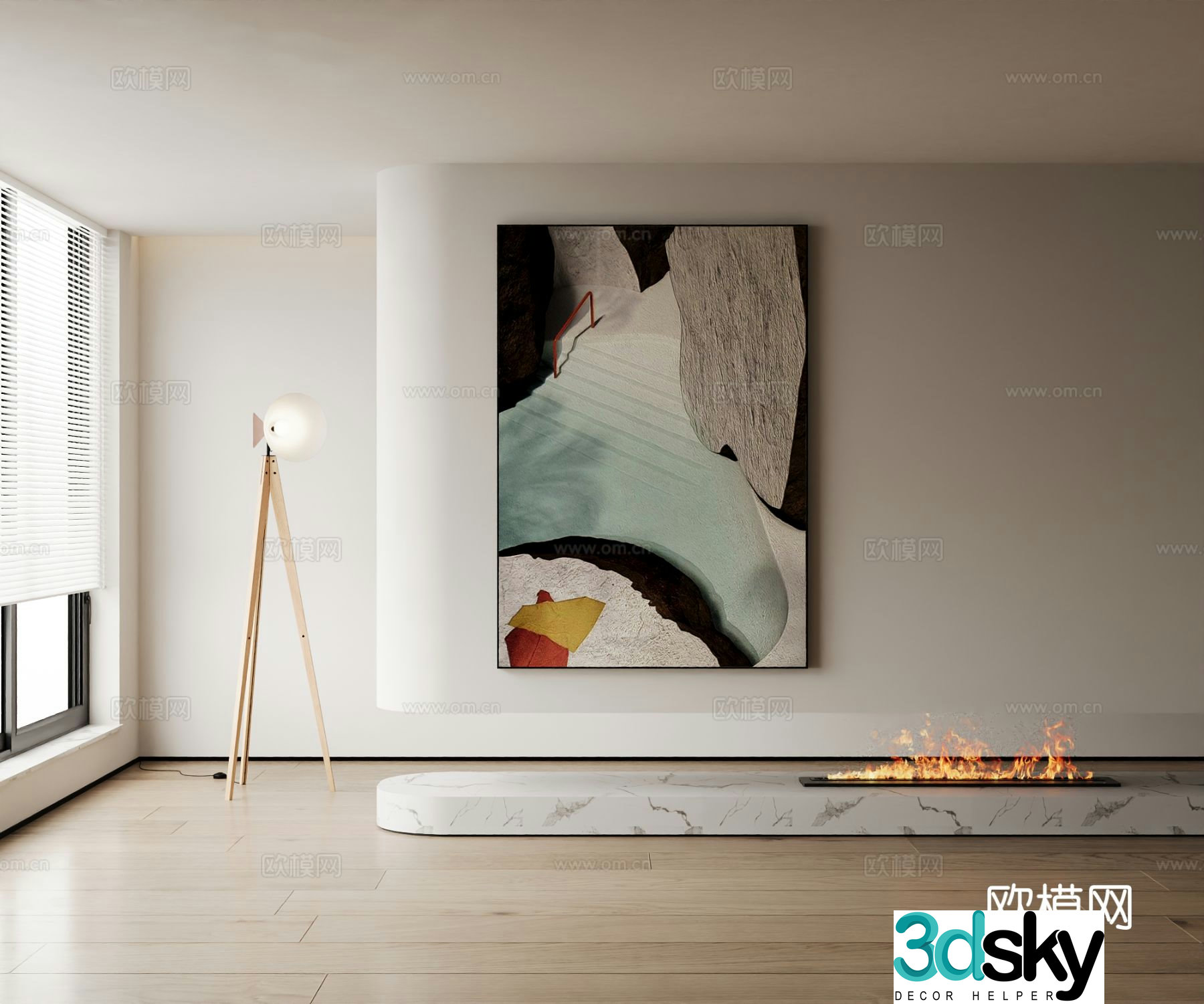 Modern decorative painting 3d model