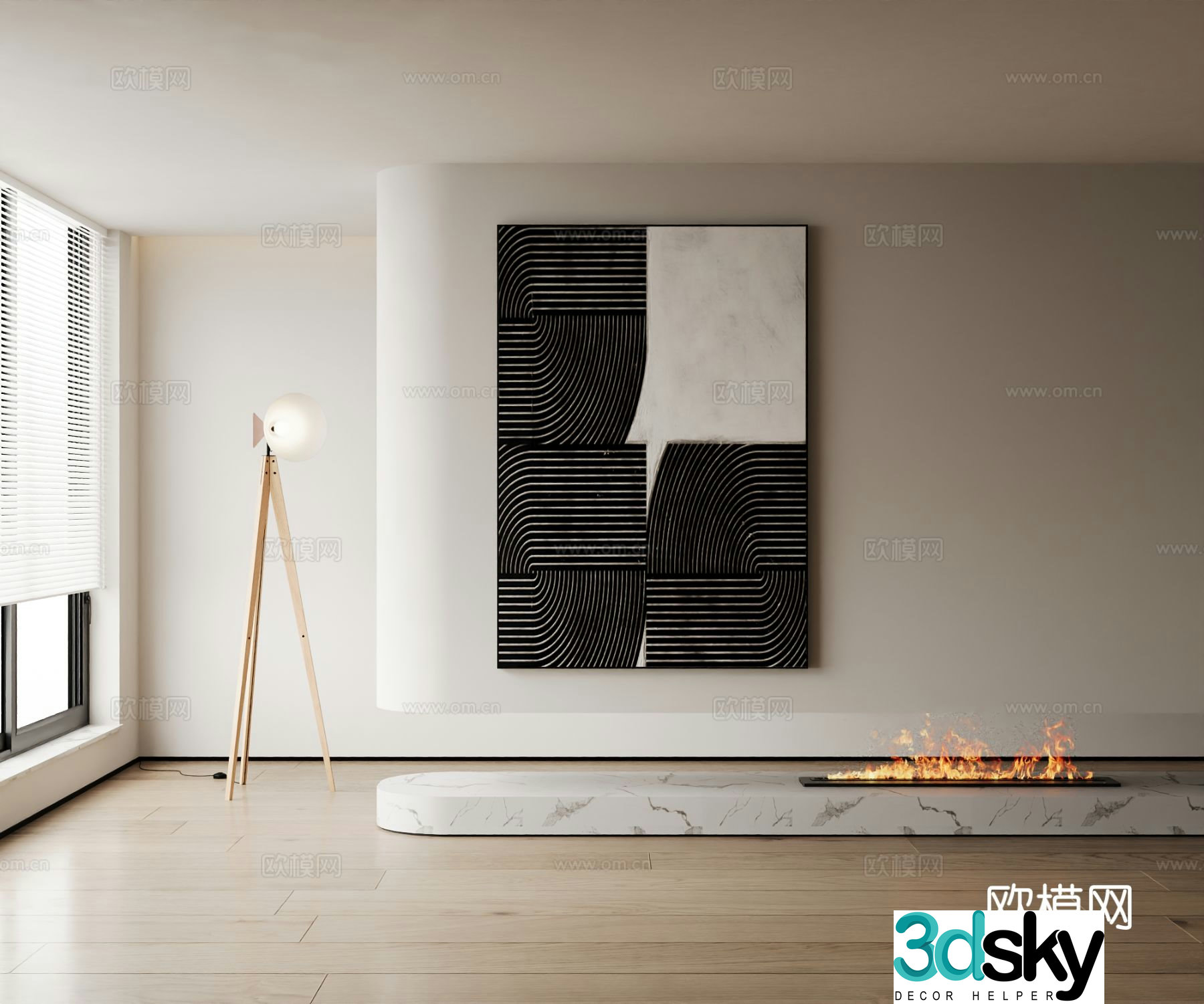 Modern decorative painting 3d model