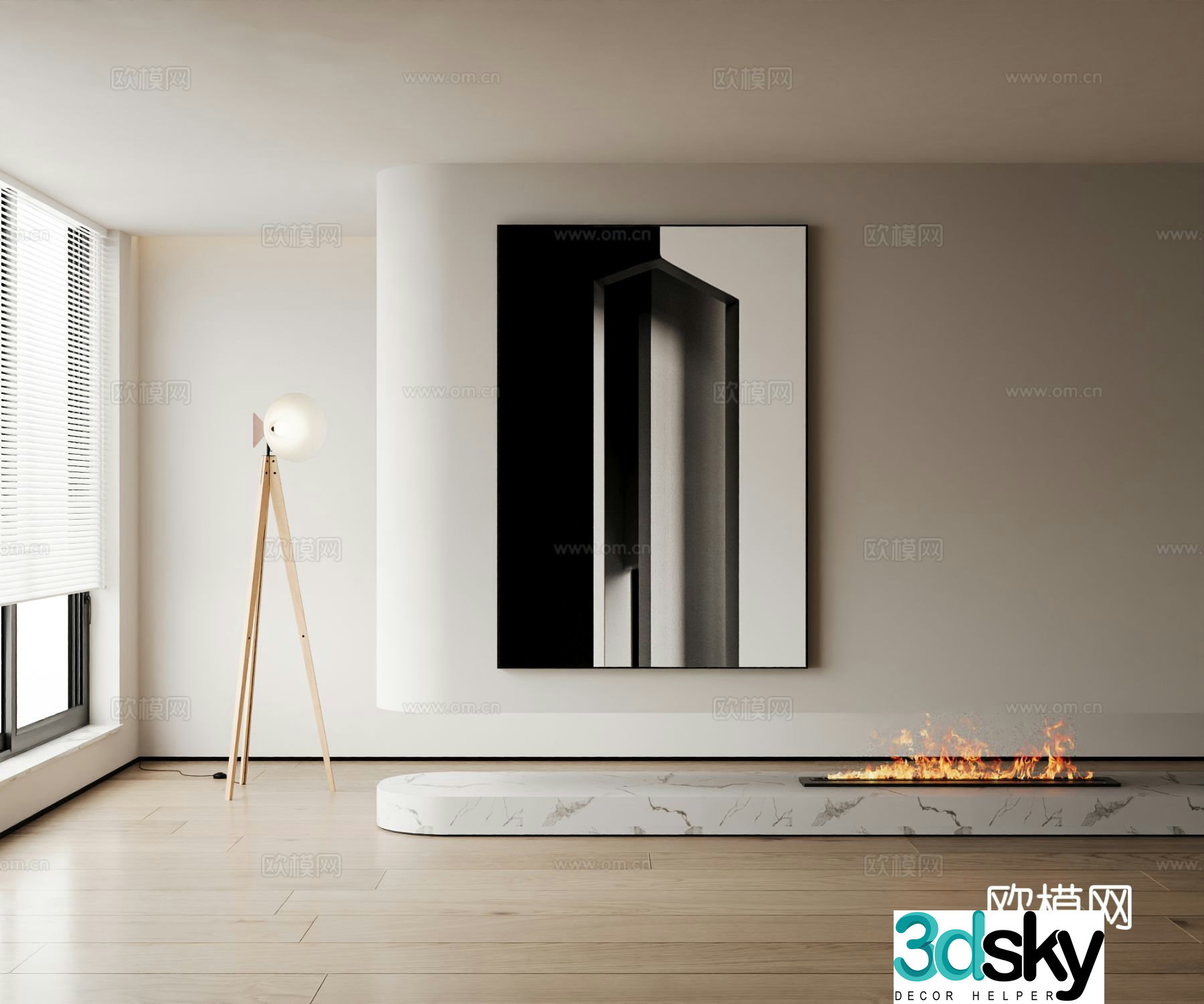 Modern decorative painting 3d model