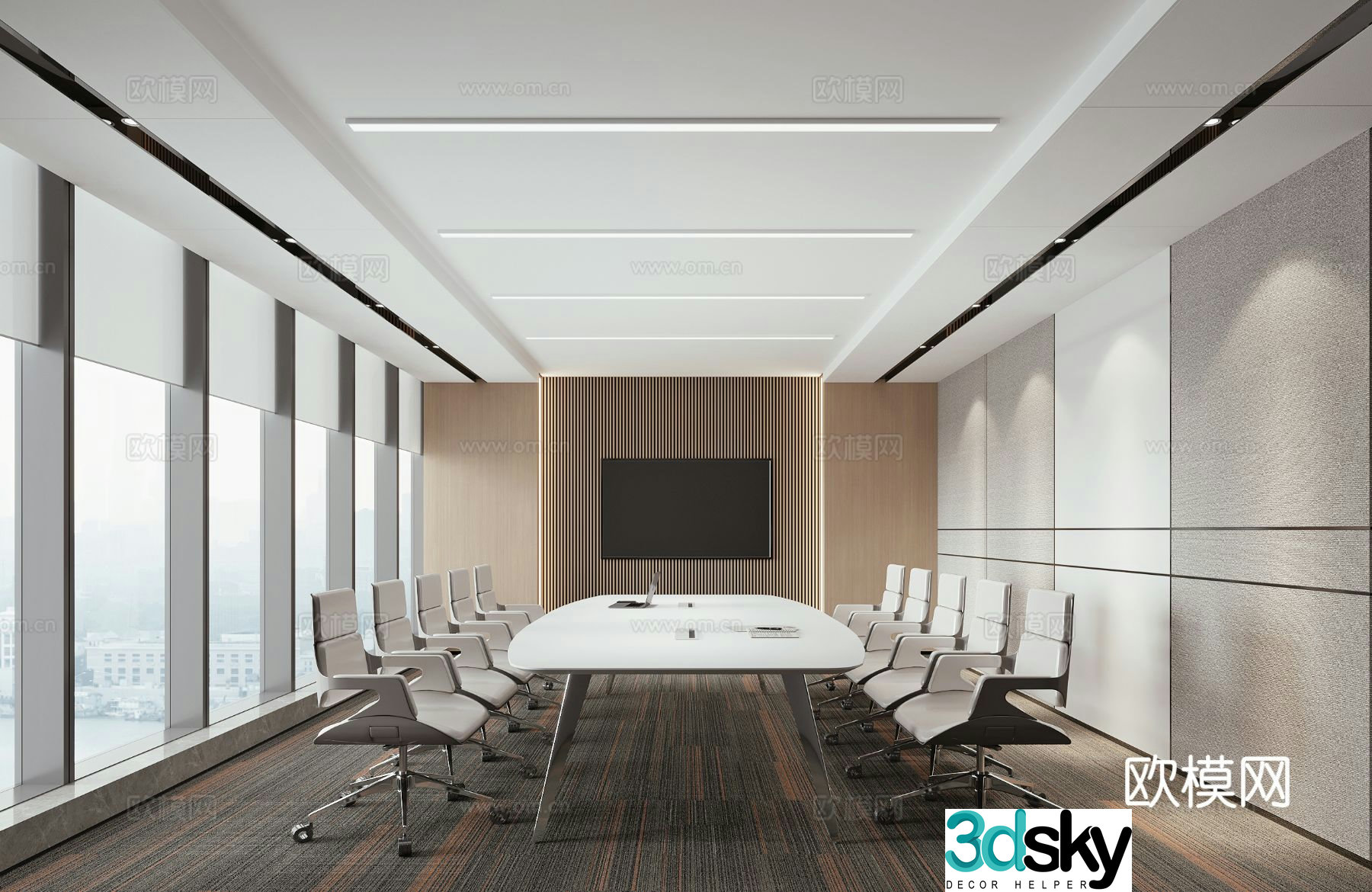 Modern conference room 3d model