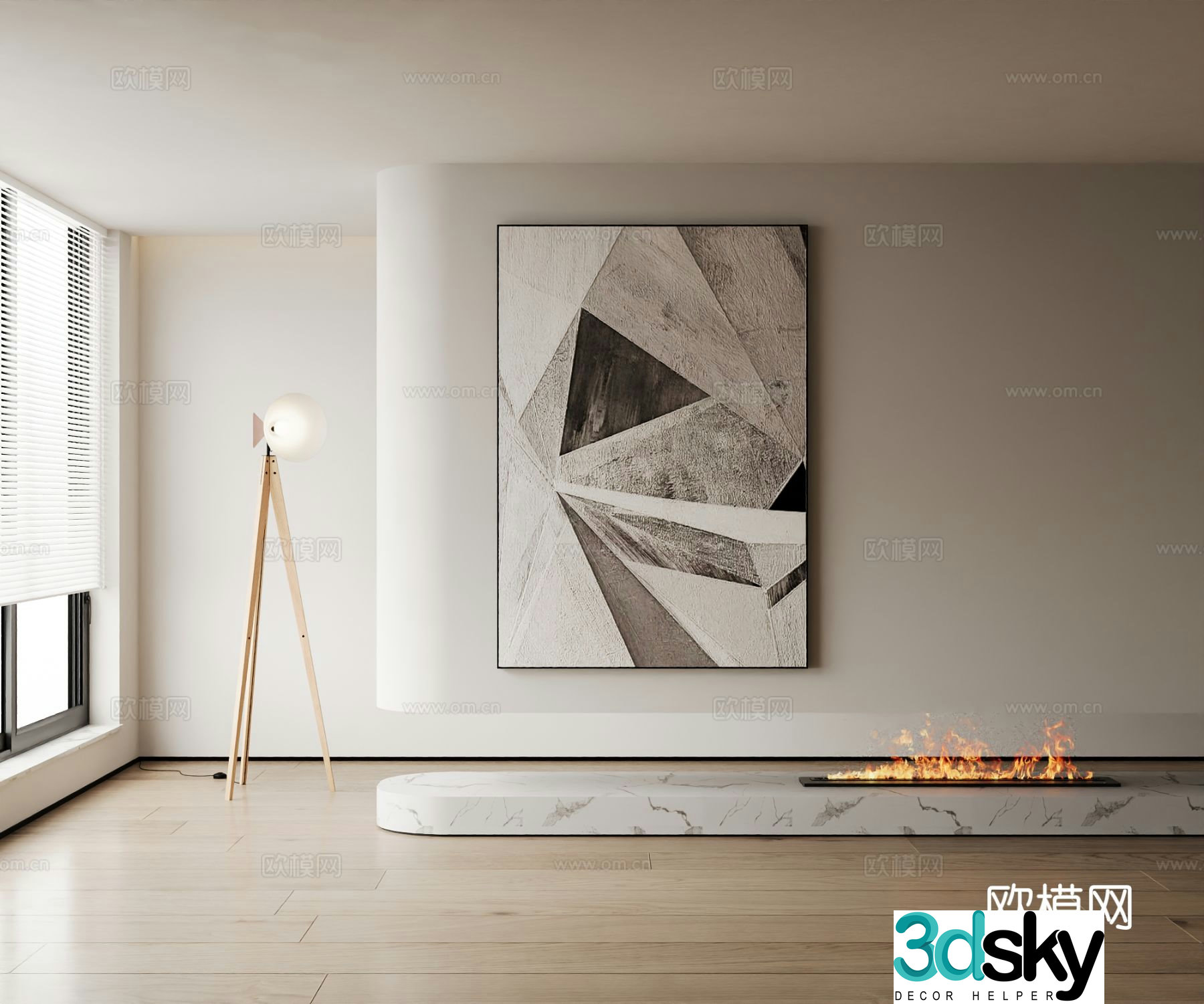 Modern decorative painting 3d model
