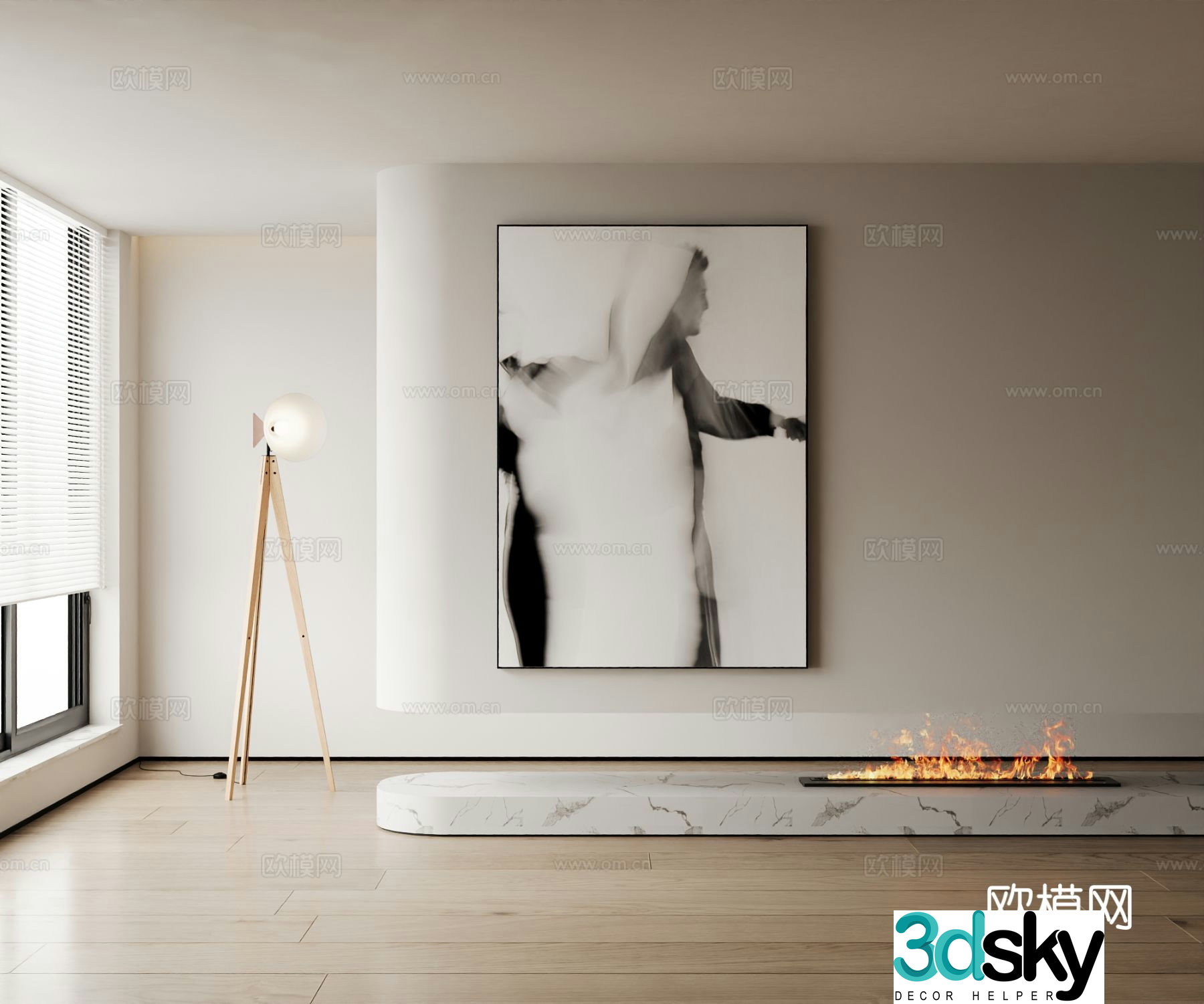 Modern decorative painting 3d model