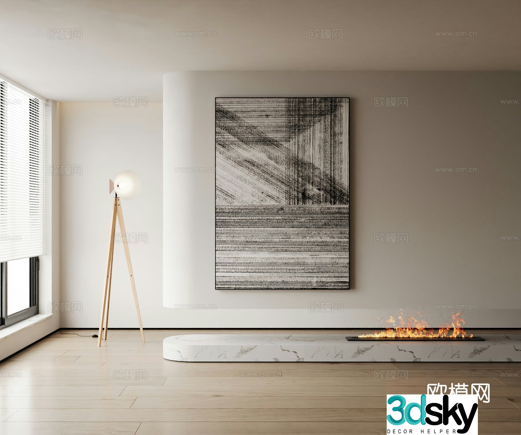Modern decorative painting 3d model