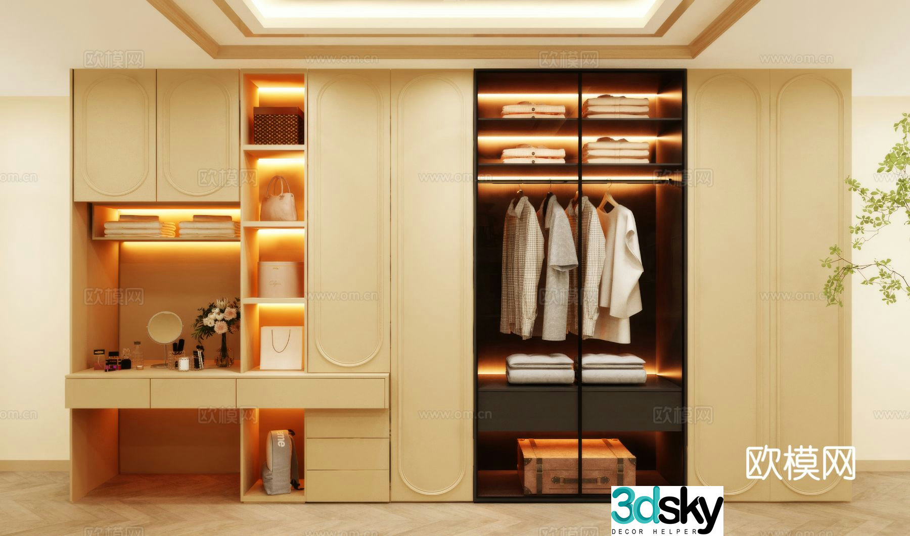 Modern wardrobe wardrobe wardrobe design wardrobe 3d model