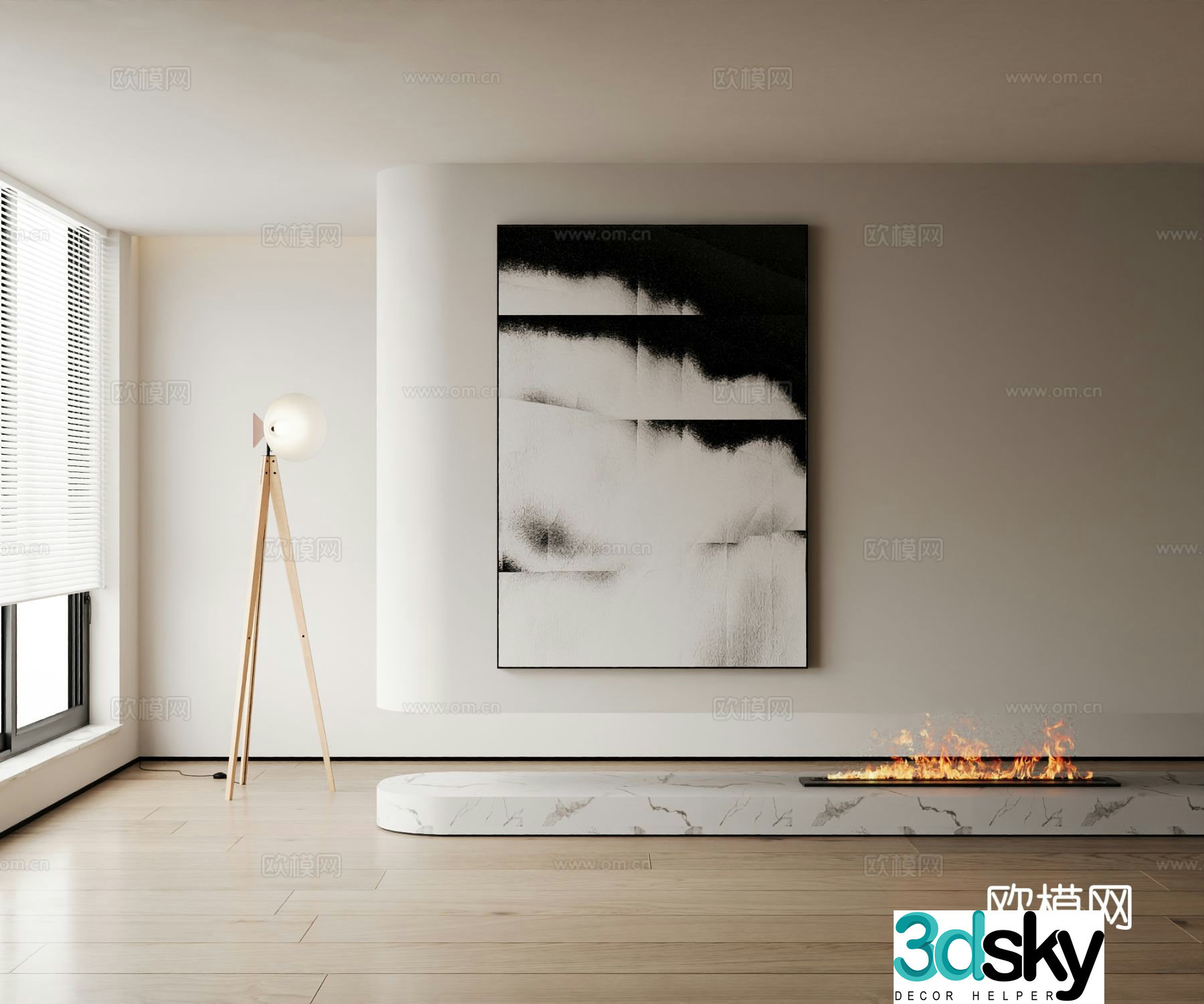 Modern decorative painting 3d model