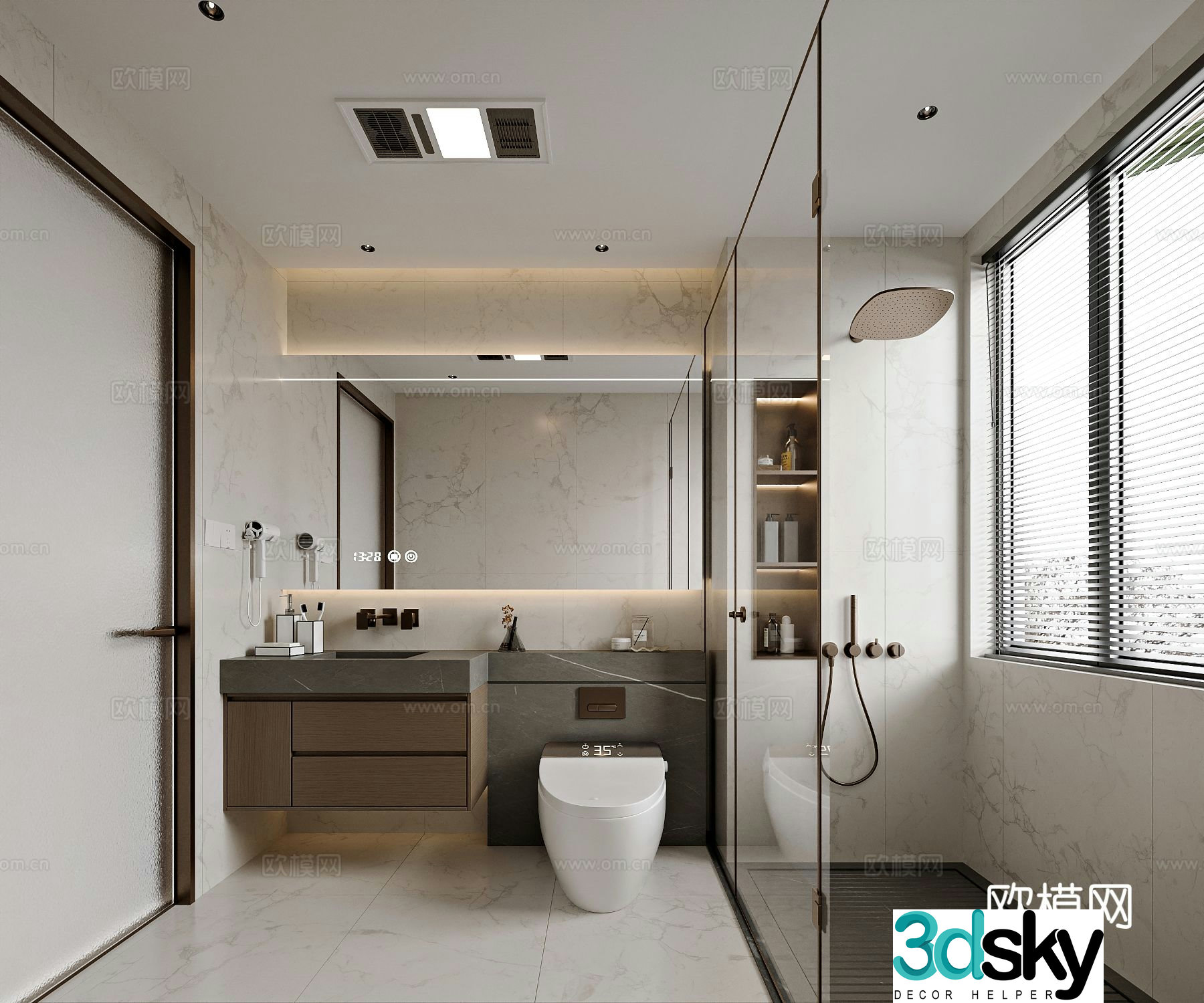 Modern bathroom bathroom 3d model