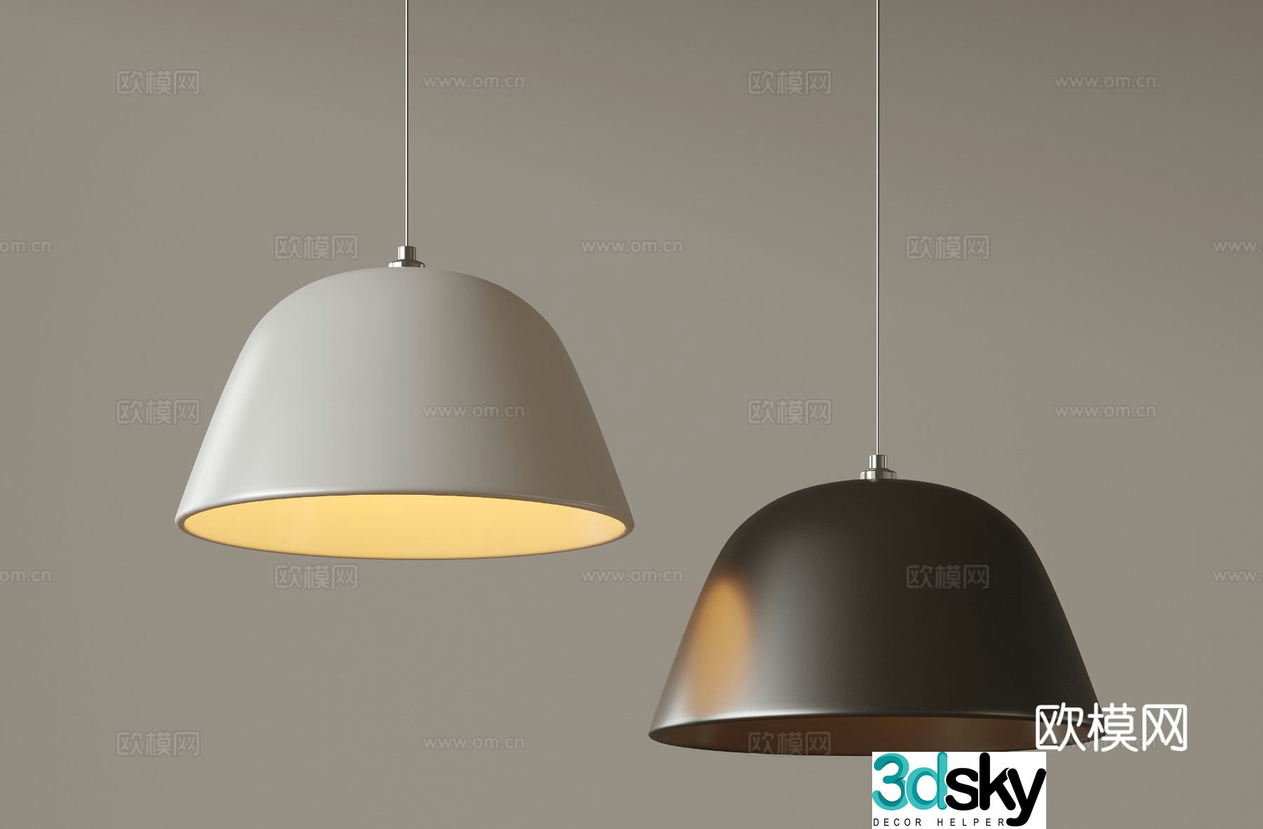 Modern medieval style chandelier Minimalist chandelier Nordic simple chandelier Single-line chandelier 3D model