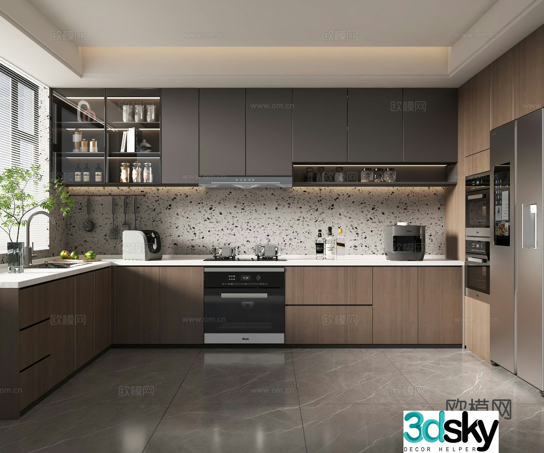 Modern kitchen 3d model