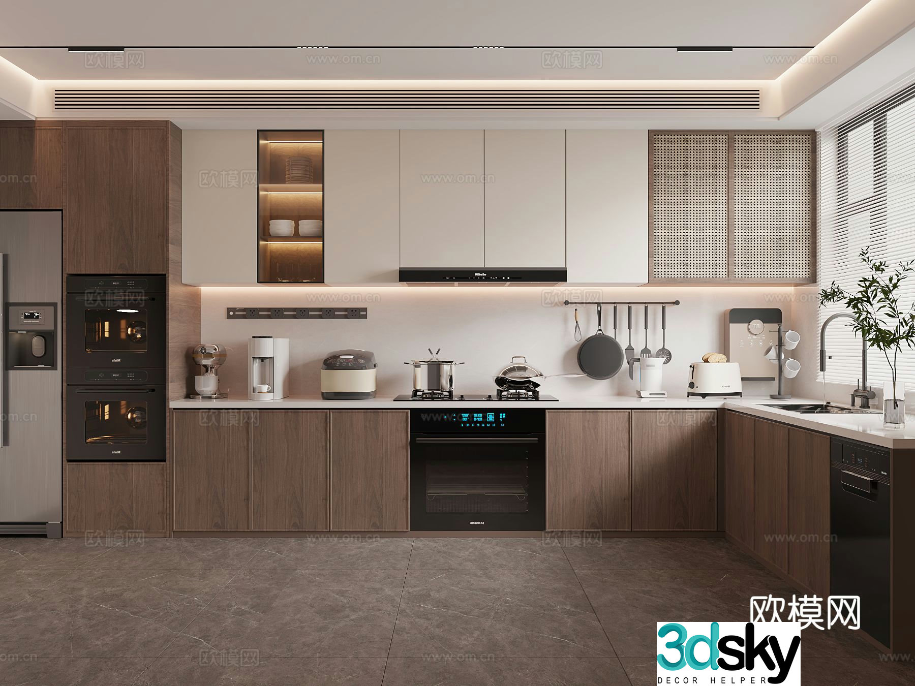 Wasabi Middle Style Kitchen 3D Model