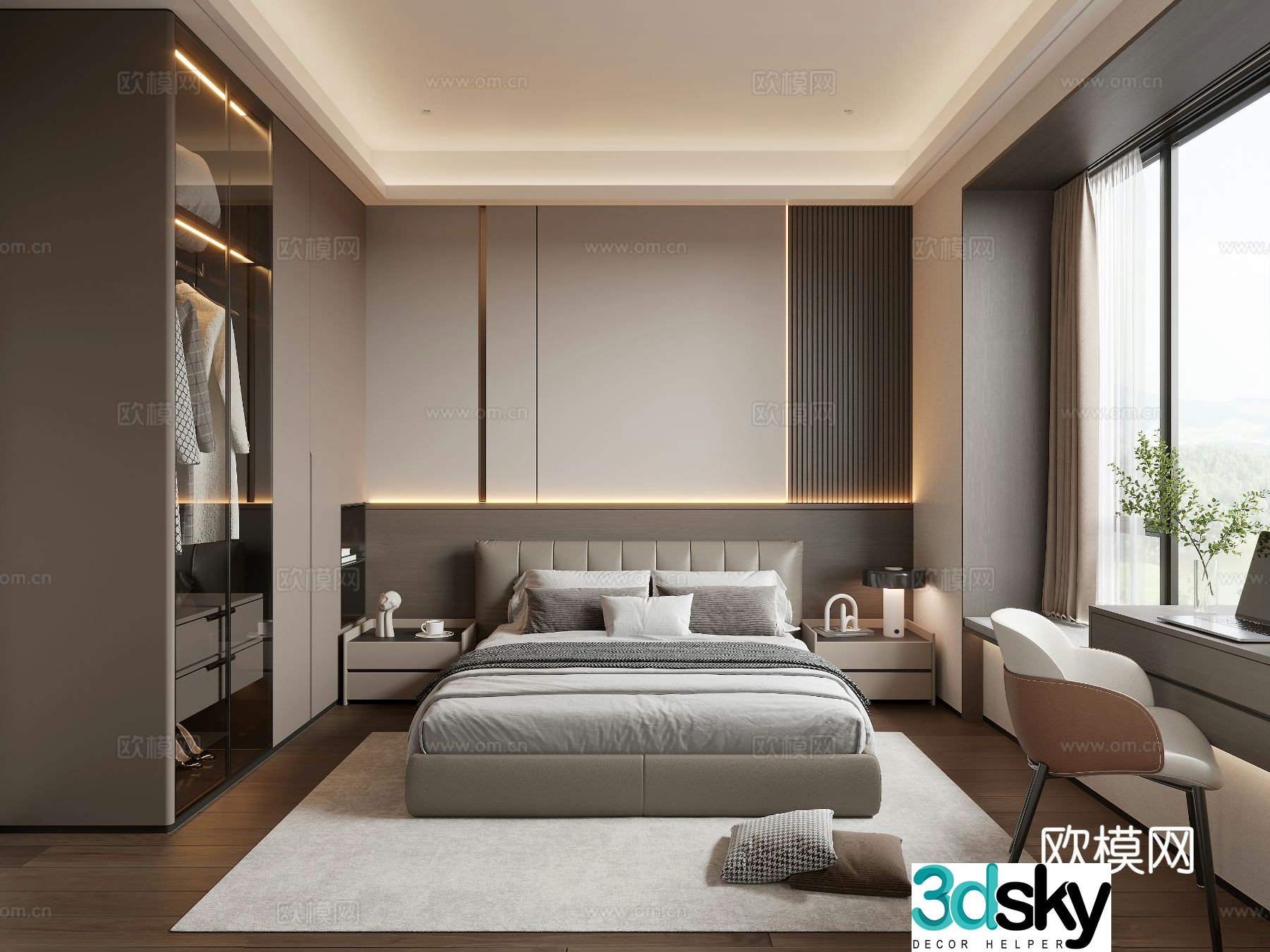 Modern bedroom 3d model