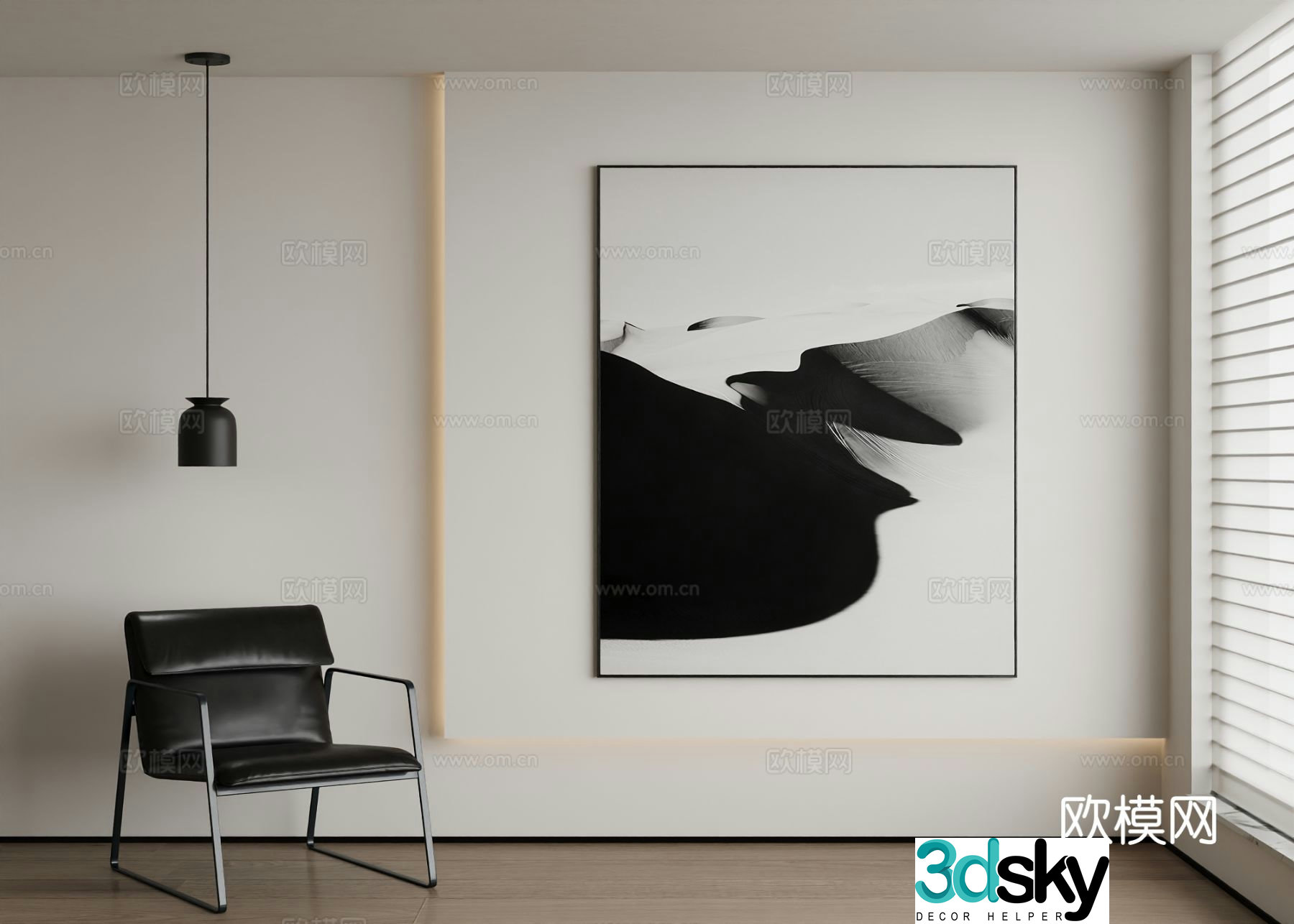 Modern decorative painting 3d model