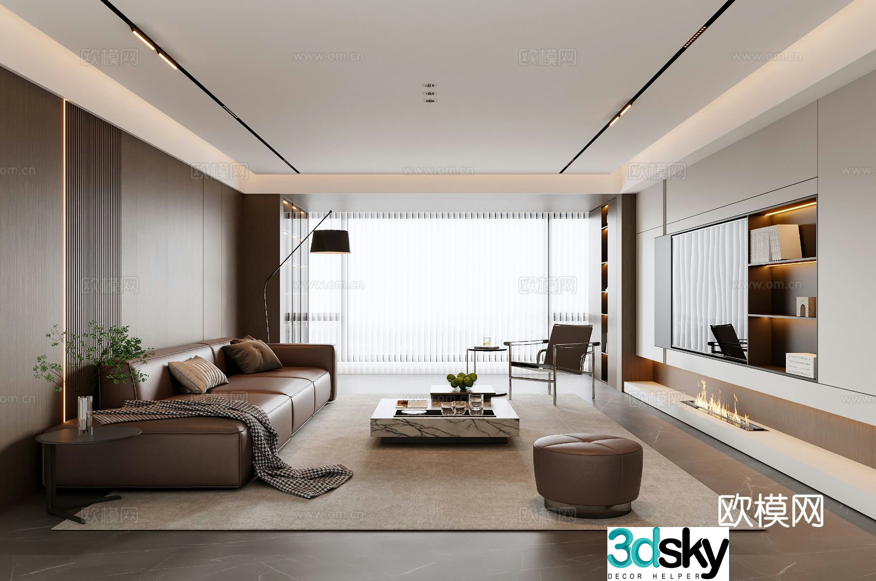 Italian living room 3d model