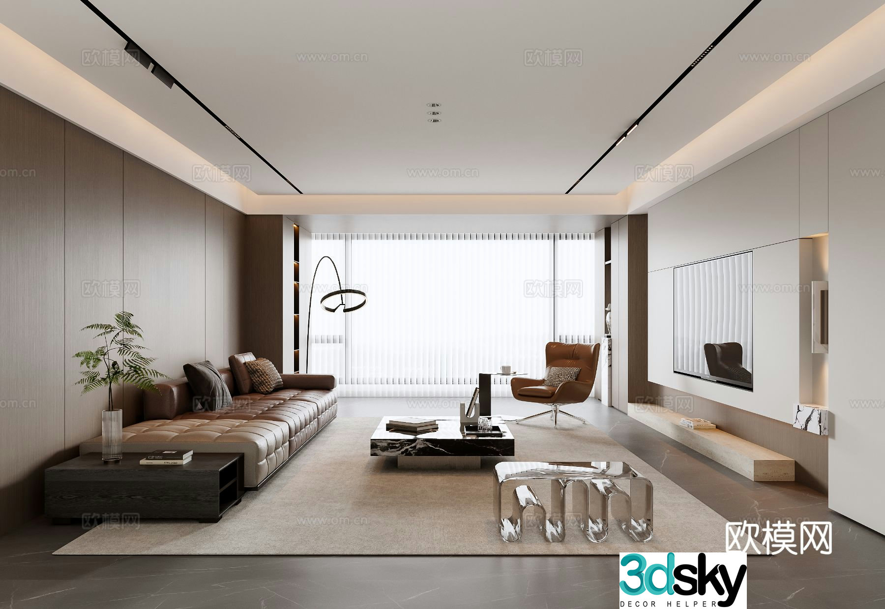 Italian living room 3d model