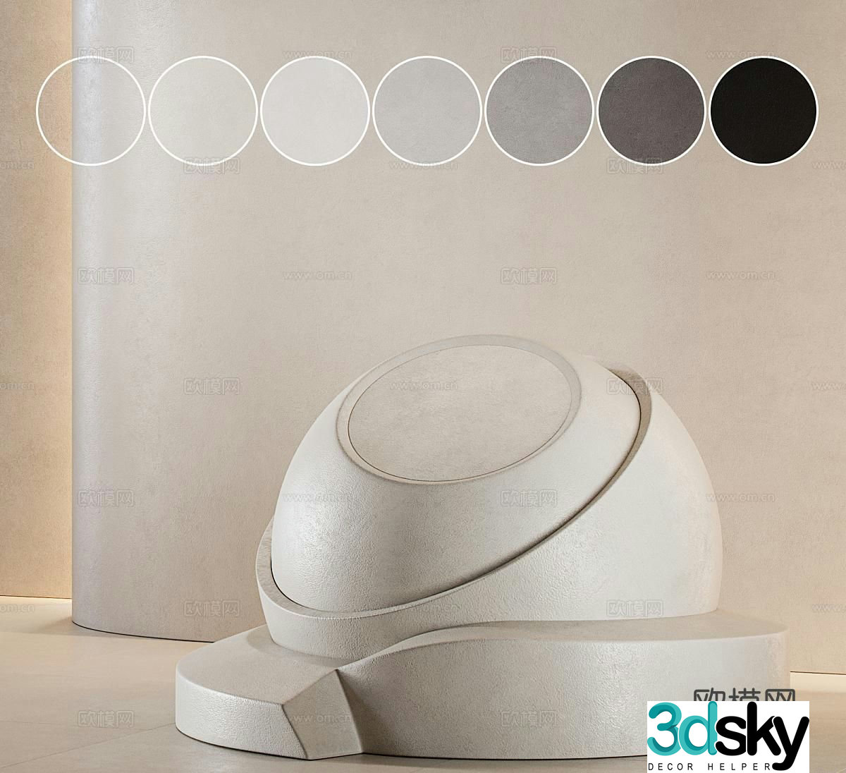 Foreign seamless wall paint Cream paint Wasabi wind wall paint Texture paint Art paint Cement paint 3d model