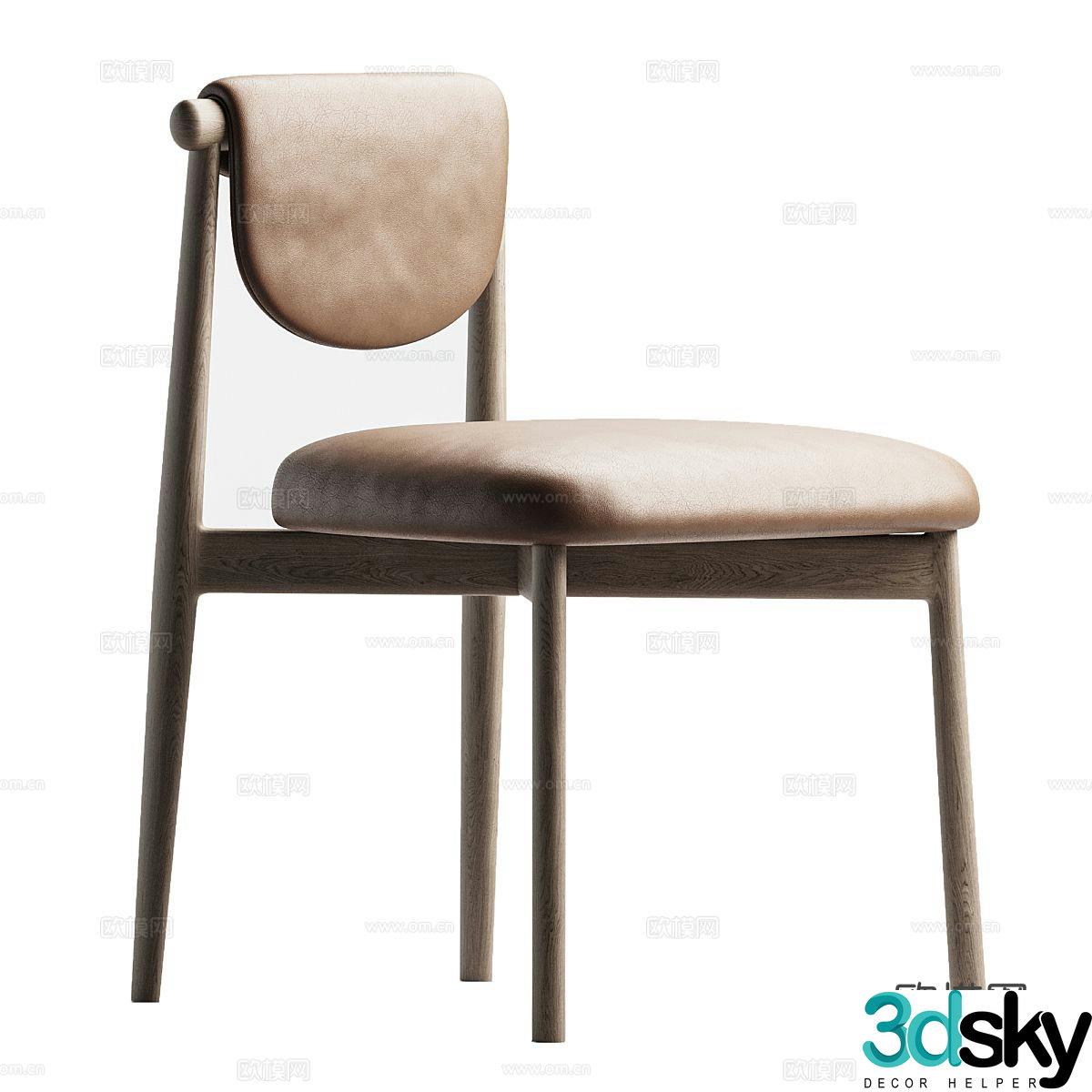 New Chinese single chair 3D model