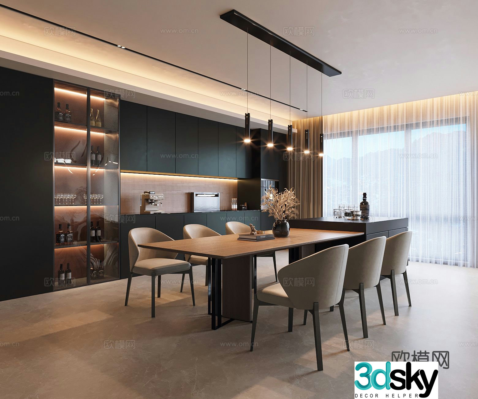 Italian restaurant 3d model