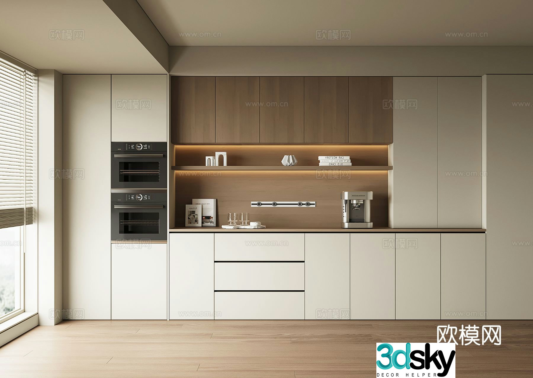 Modern wine cabinet sideboard 3D model