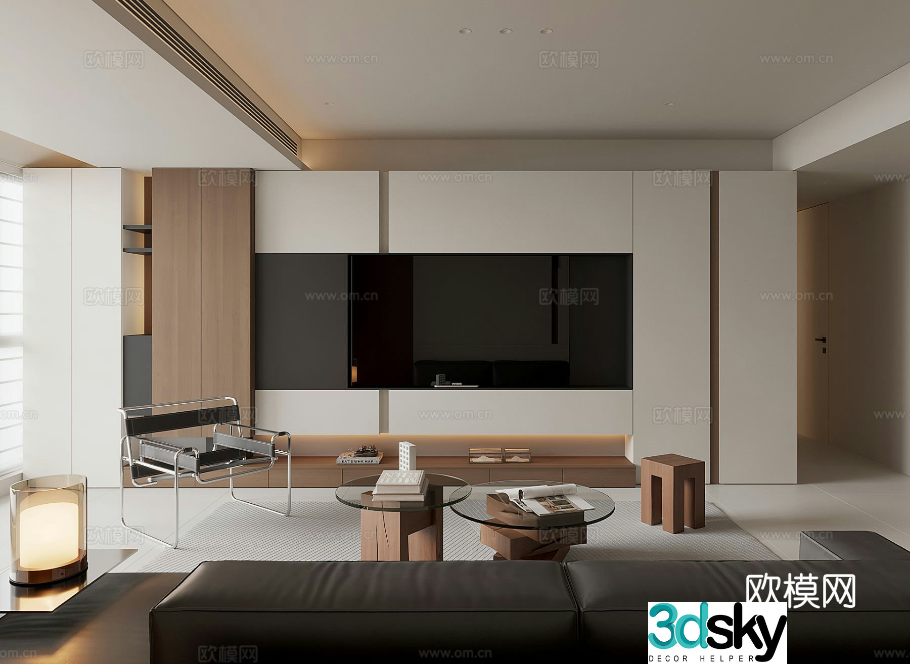 Modern home living room 3d model