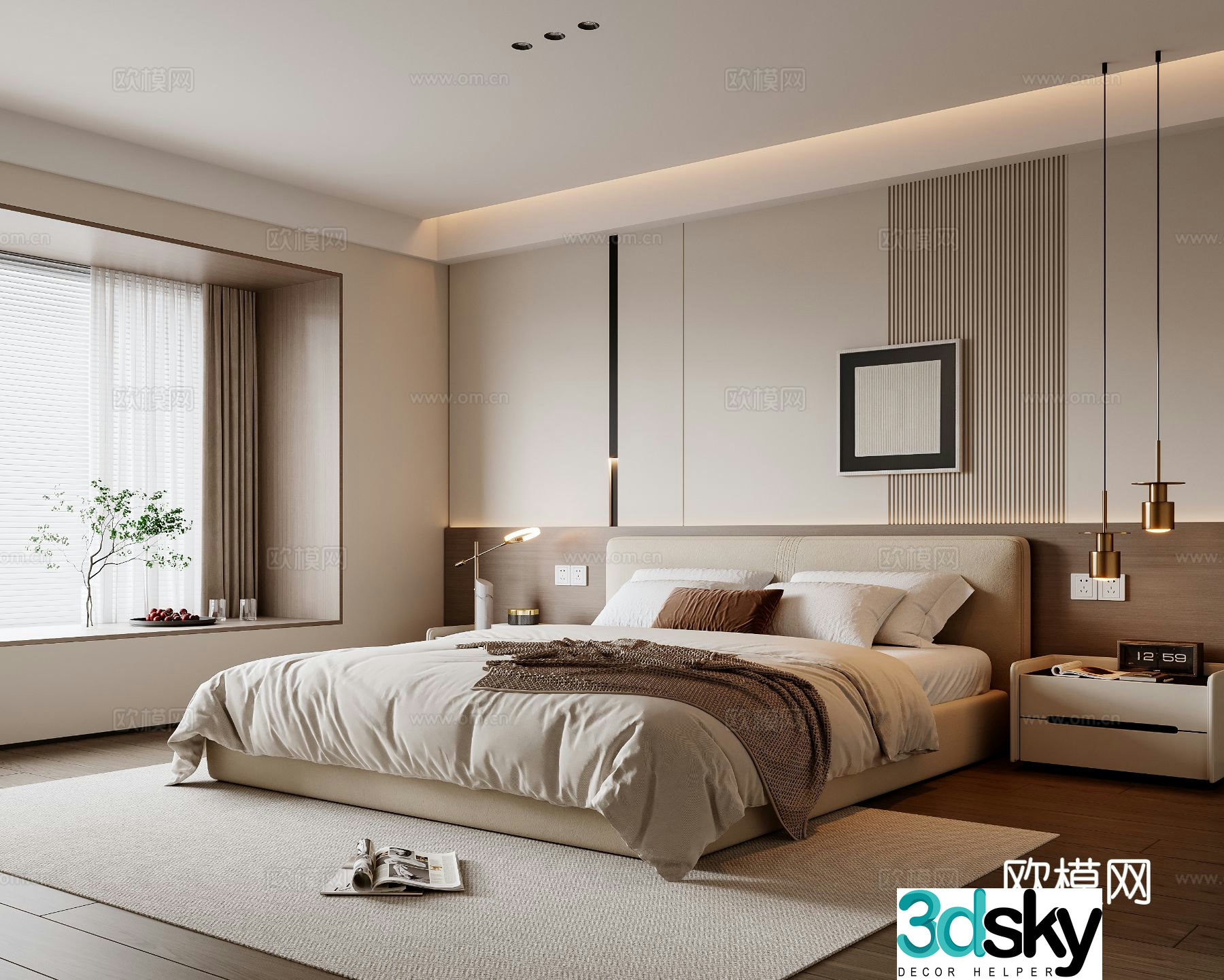 Modern bedroom 3d model